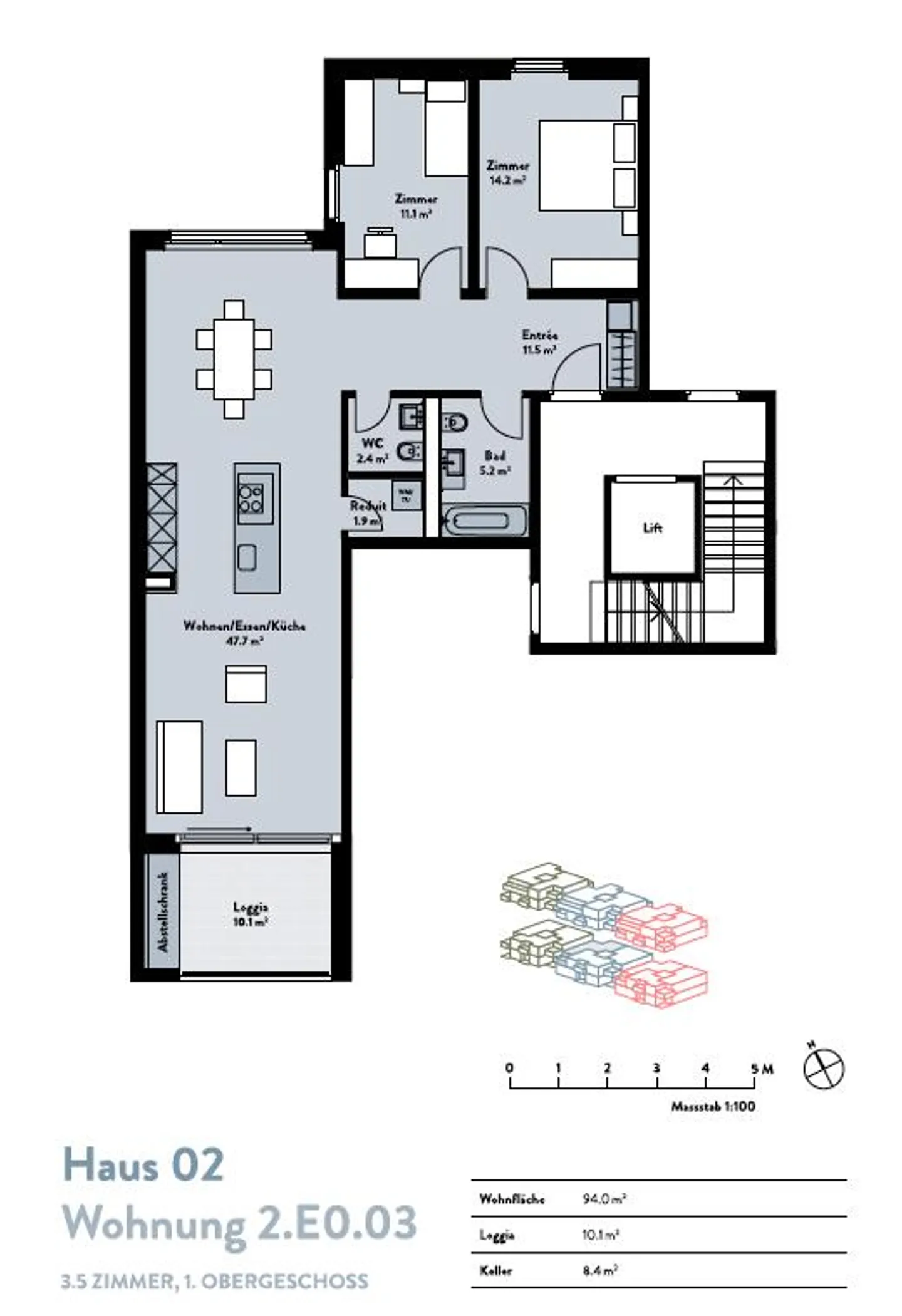 Appartement 3.5 pièces - Photo 5 sur 5