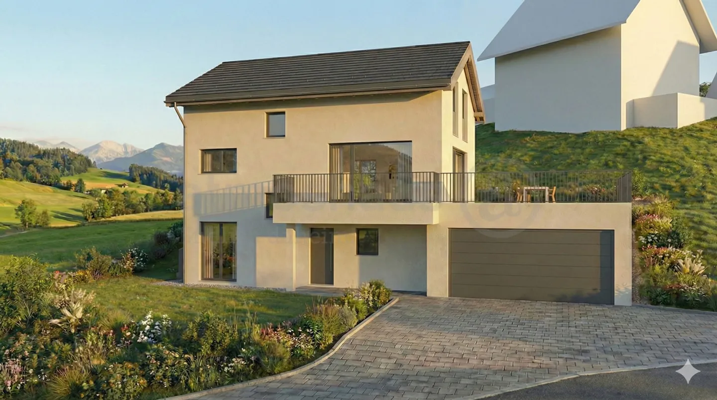 Modernes EFH in Heimiswil mit grossem Grundstück und Terrasse - Photo 1 sur 9