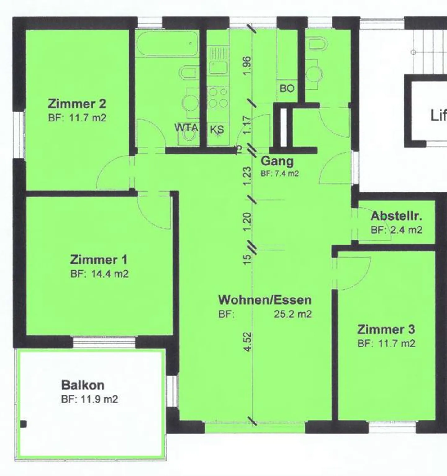 Luminoso appartamento di 4 stanze in una zona residenziale tranquilla - Foto 7 di 7