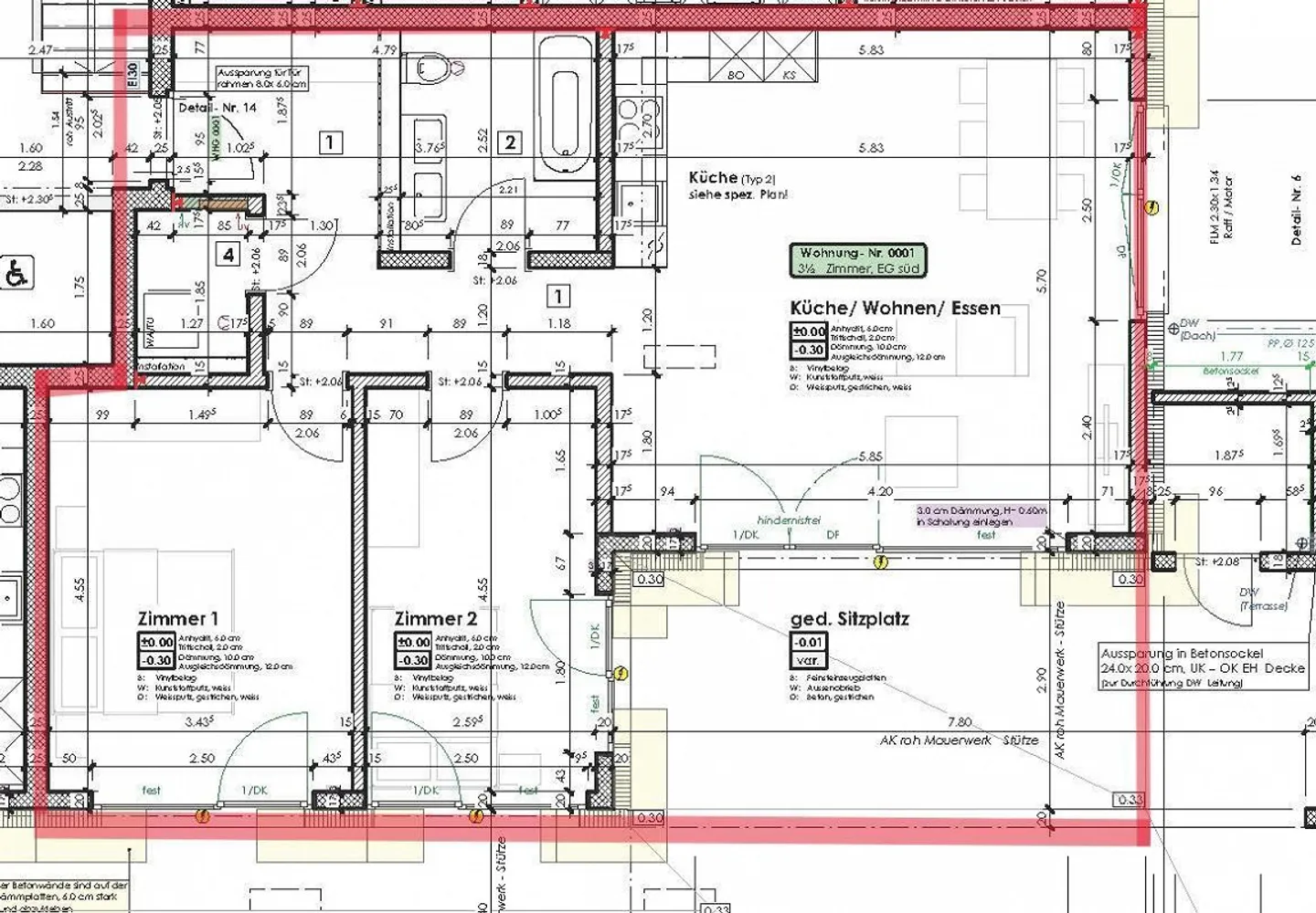 Moderne Wohnung mit Aussensitzplatz - Foto 4 von 4