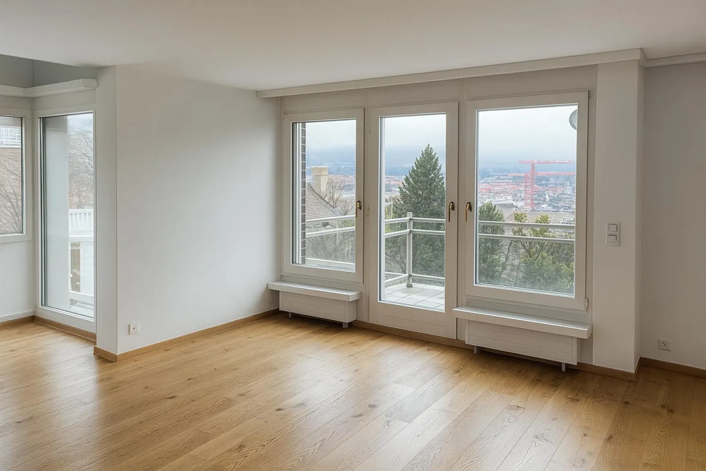 High-Quality Living and Home Office Above the Rooftops of Zurich: Elegant 4.5-Room Apartment - Photo 2 of 8
