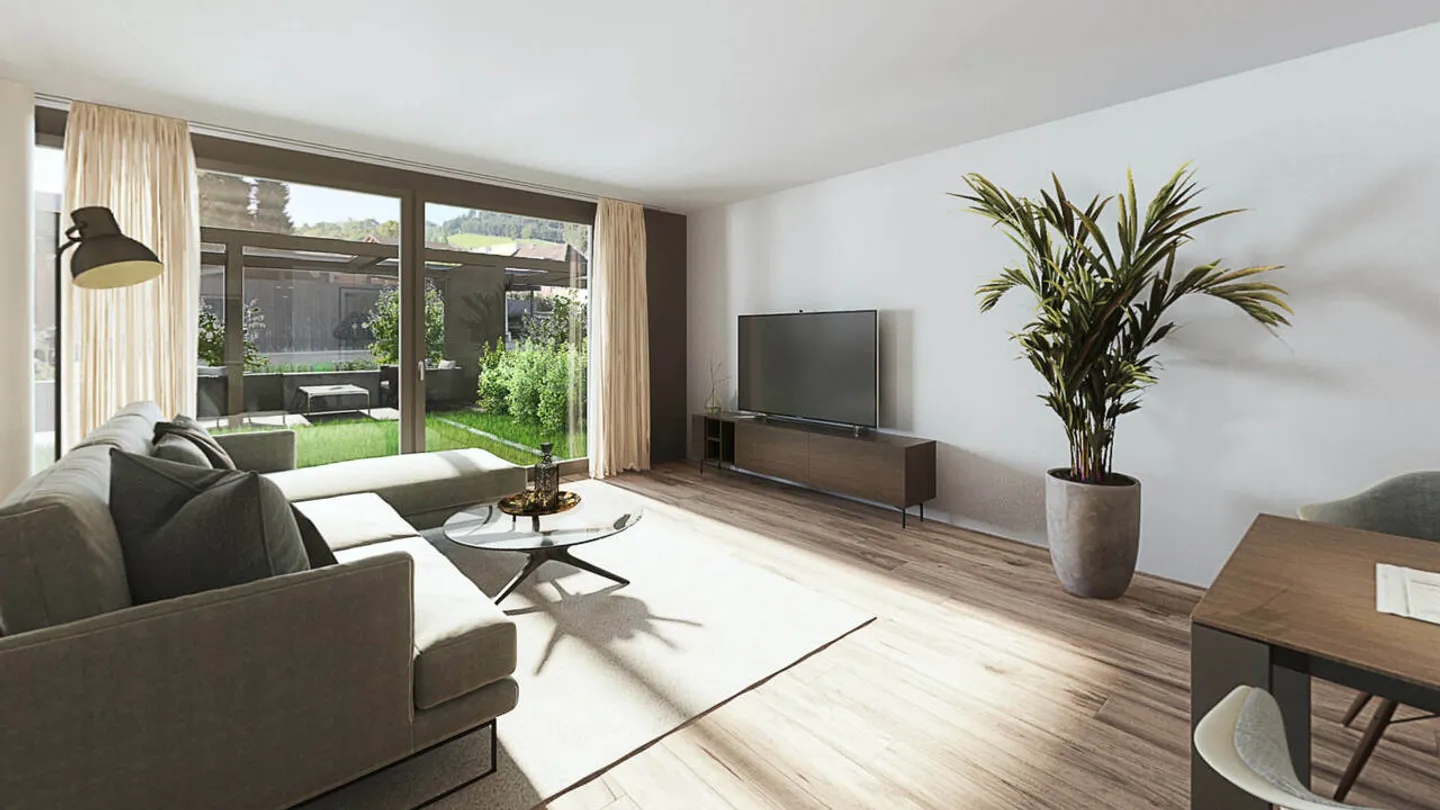 3½-Zimmer Wohnung mit grossem Garten - Foto 4 von 8