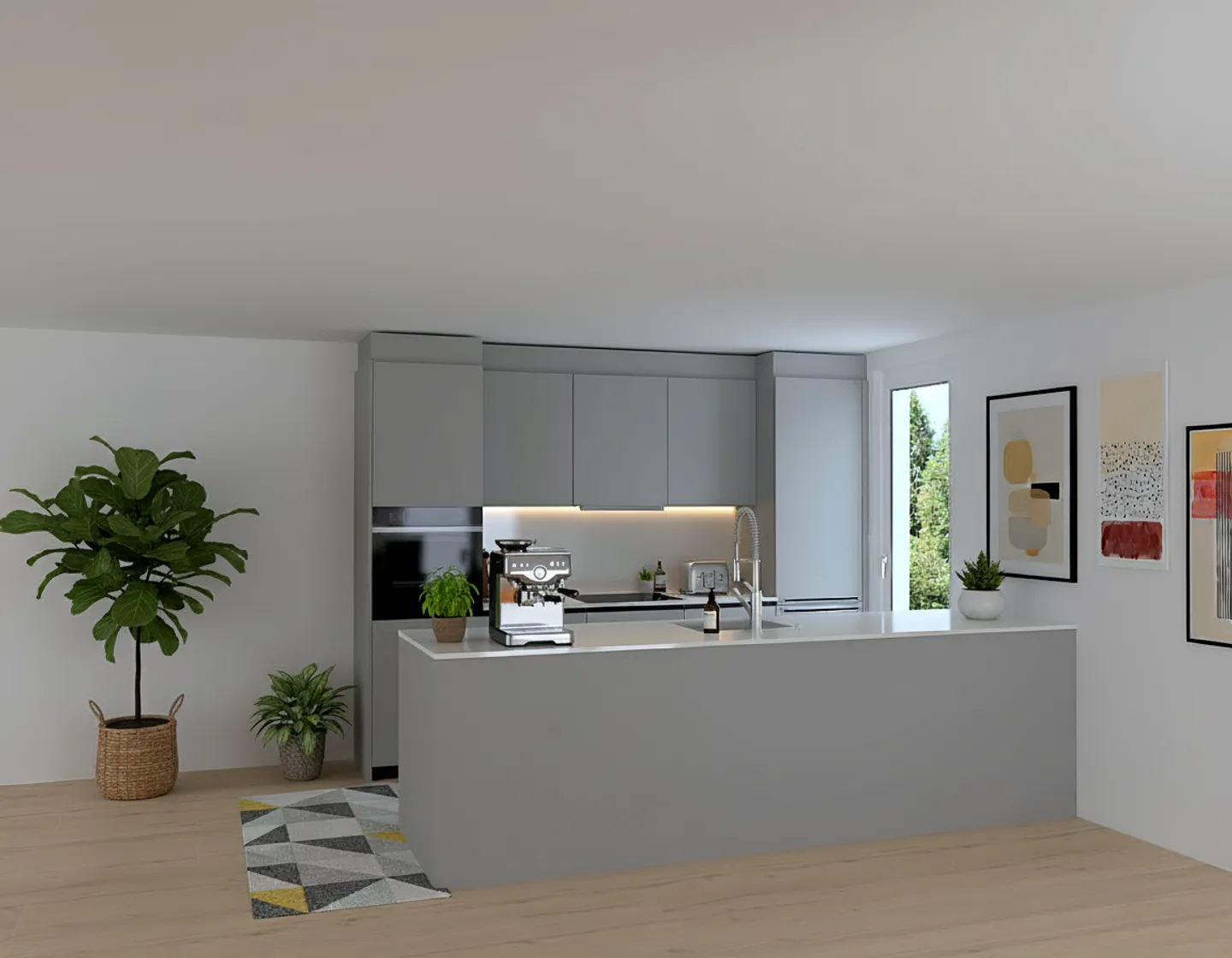 Modern Duplex 3.5 Rooms with Panoramic View in Roveredo - Photo 2 of 7