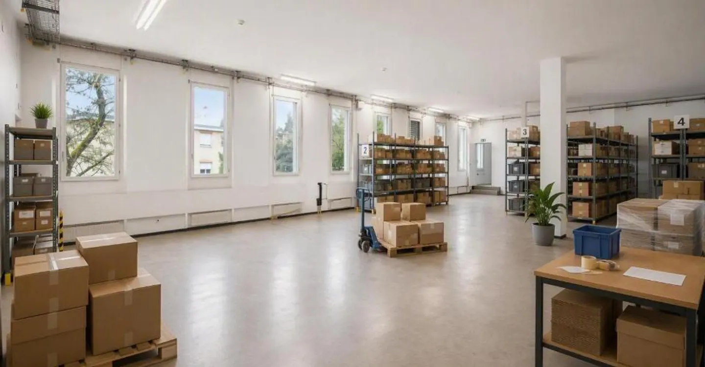 Plus d'espace pour votre entreprise : 305 m² d'espace de stockage avec élévateur à marchandises - Photo 1 sur 6