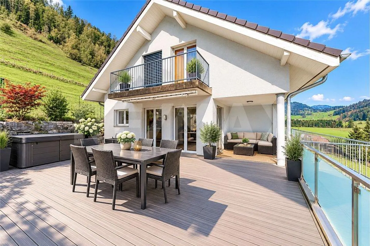 Obbürgen-Stansstad : maison individuelle de 5 pièces au milieu de la plus belle nature... - Photo 1 sur 13