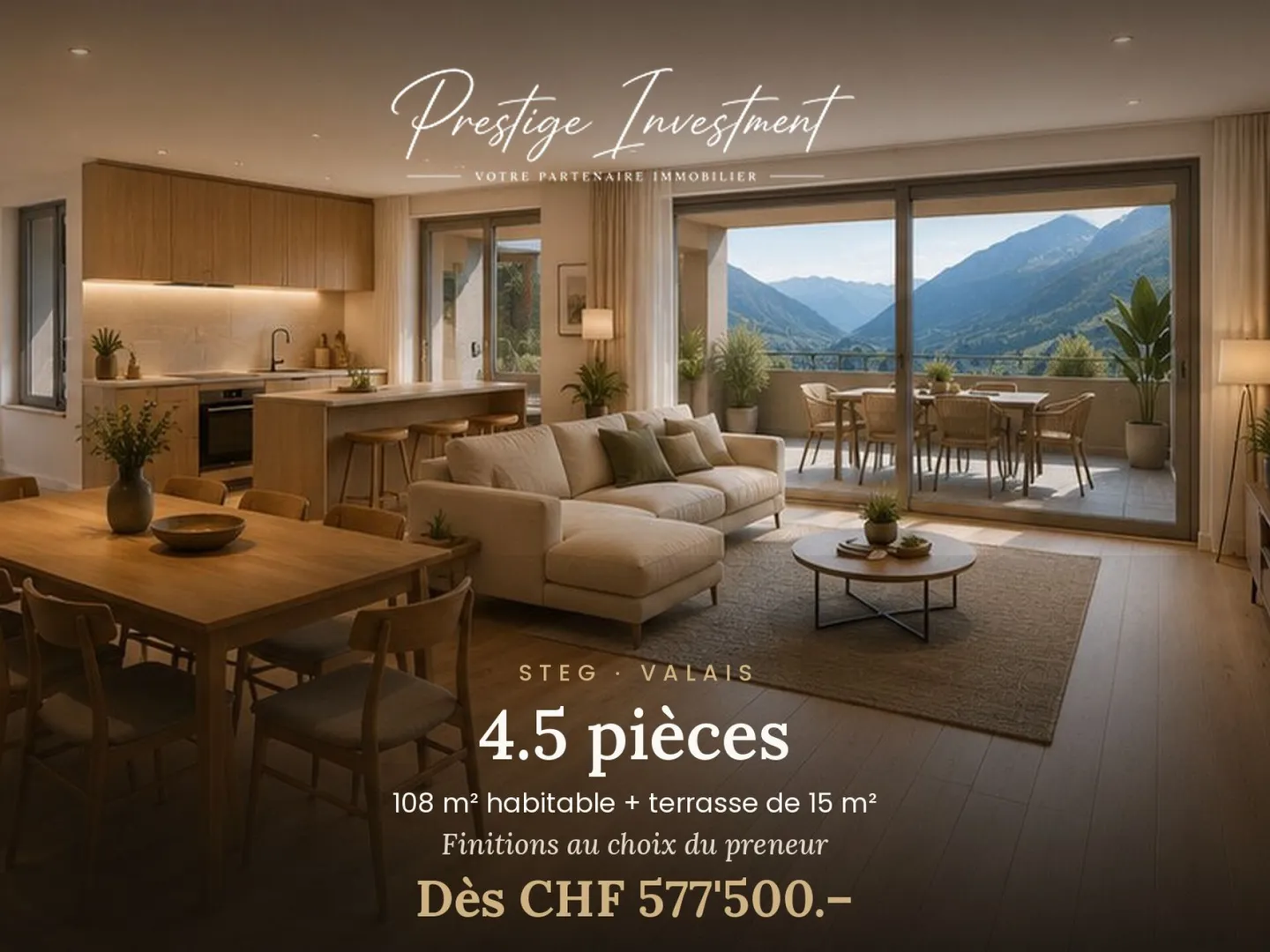 New 4.5-room apartment · 124 m² + terrace 36 m² · Steg (VS) copy - Photo 1 of 1