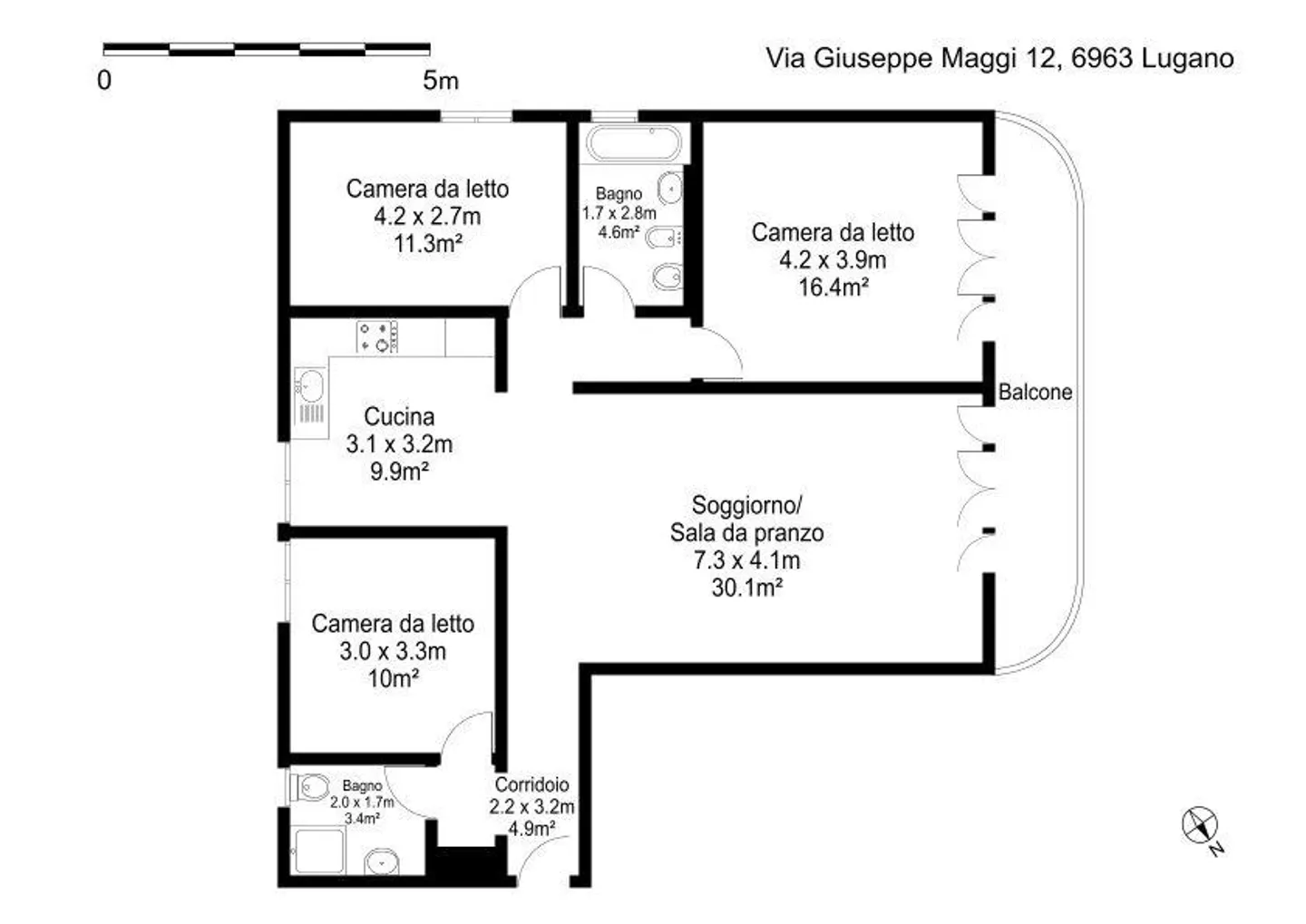 Geräumige 4.5 Zimmer - Foto 11 von 11