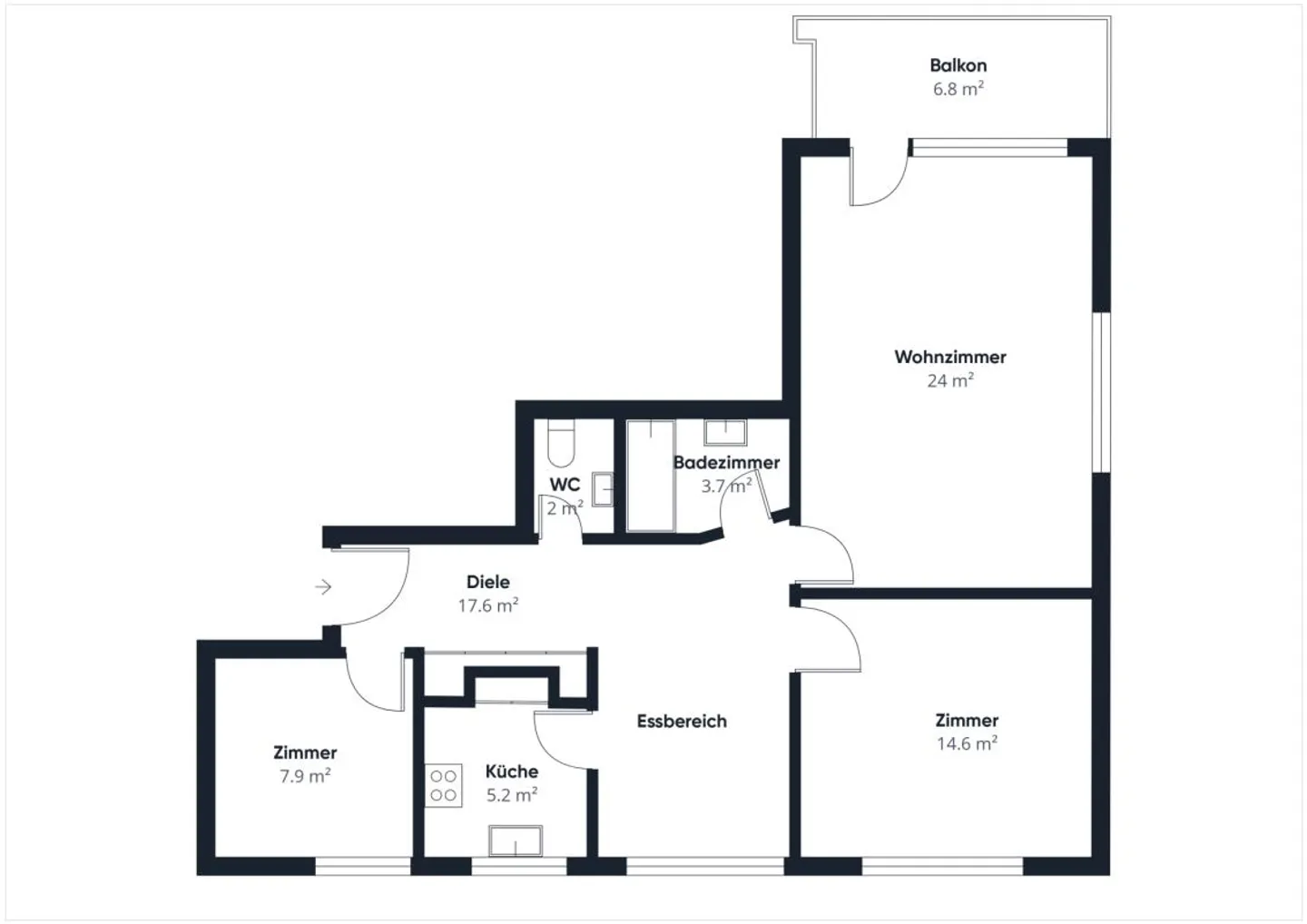 Geräumige 3.5-Zimmerwohnung mit Balkon in Lichtensteig - Foto 11 von 11