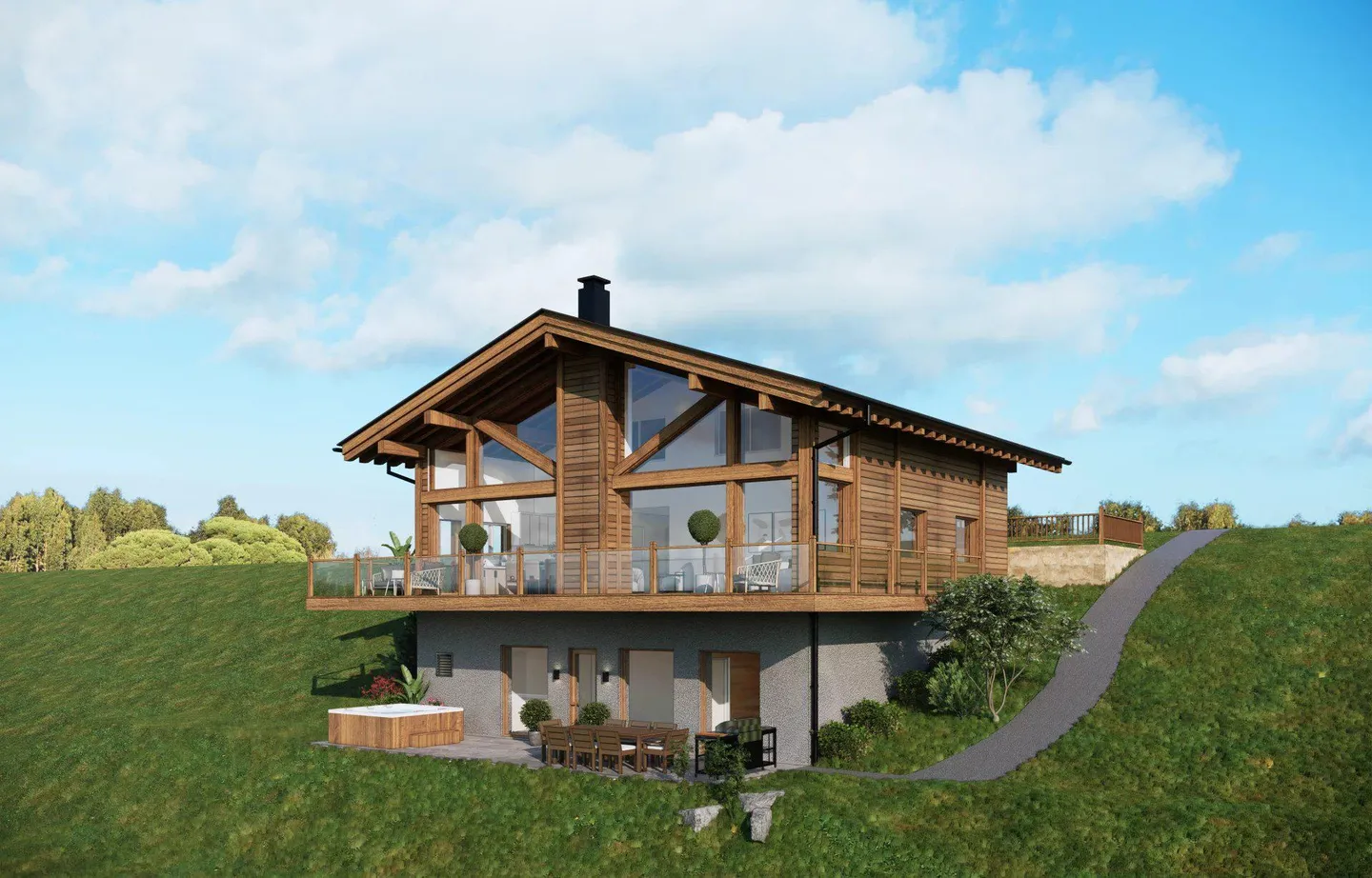 Baugenehmigung besteht: Minergie-Chalet "Campo di Fiori" mit hohem Standard - Foto 1 von 6