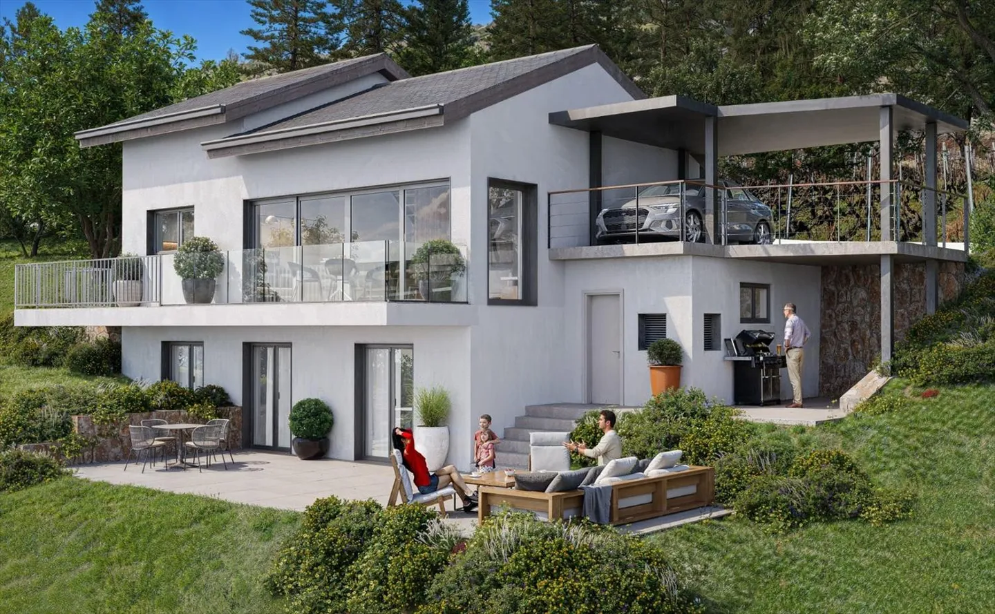 New 5.5-Room Villa in Lens with 180m2 and Stunning Views - Photo 1 of 8