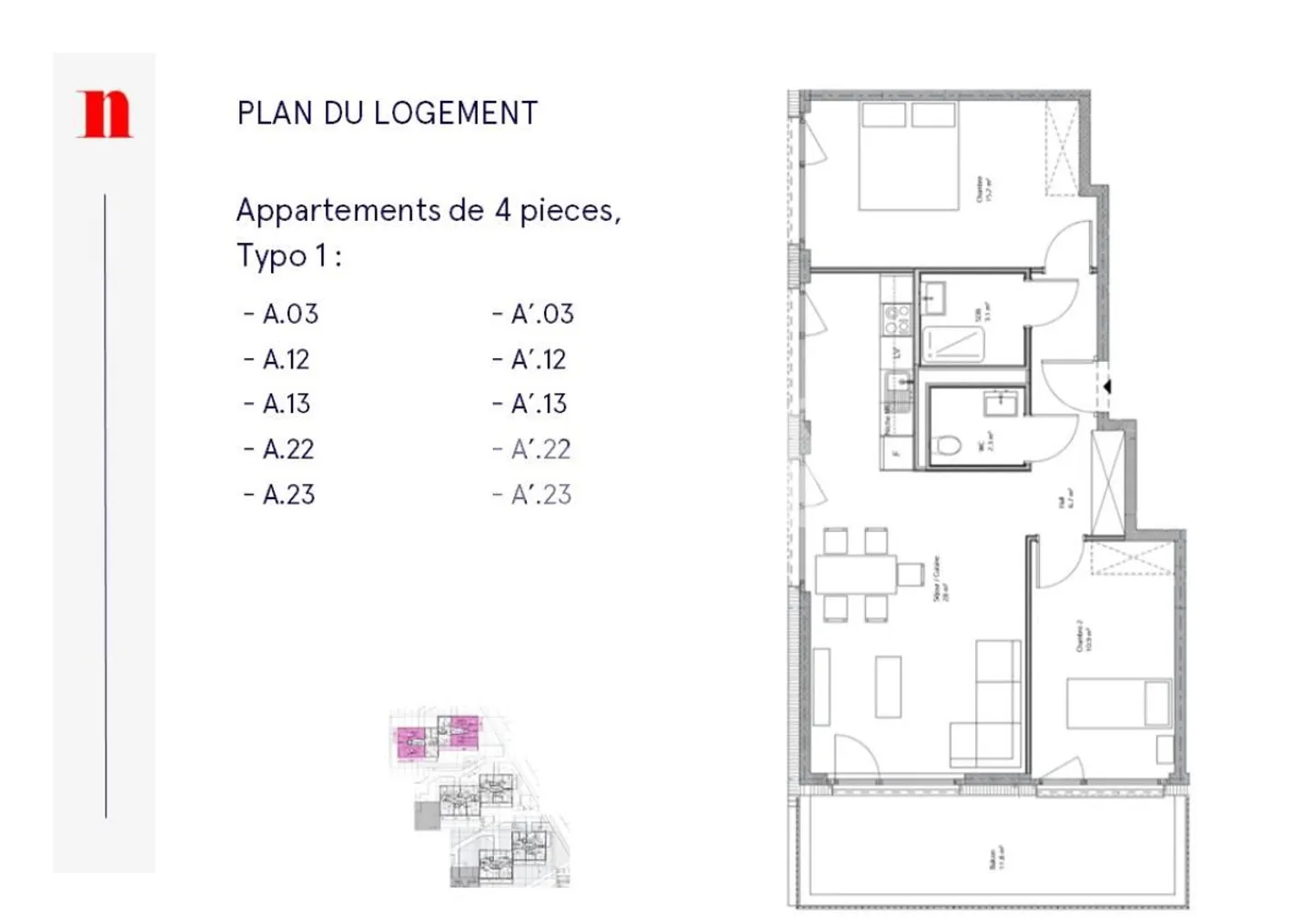 4-room apartment - Photo 2 of 13