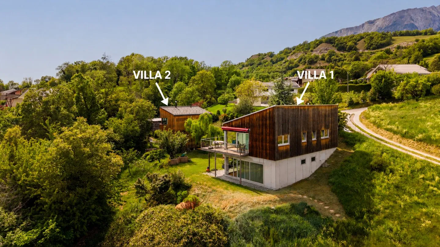 Ensemble unique de deux villas avec terrain adjacent - Ayent (Valais) - Photo 1 sur 17