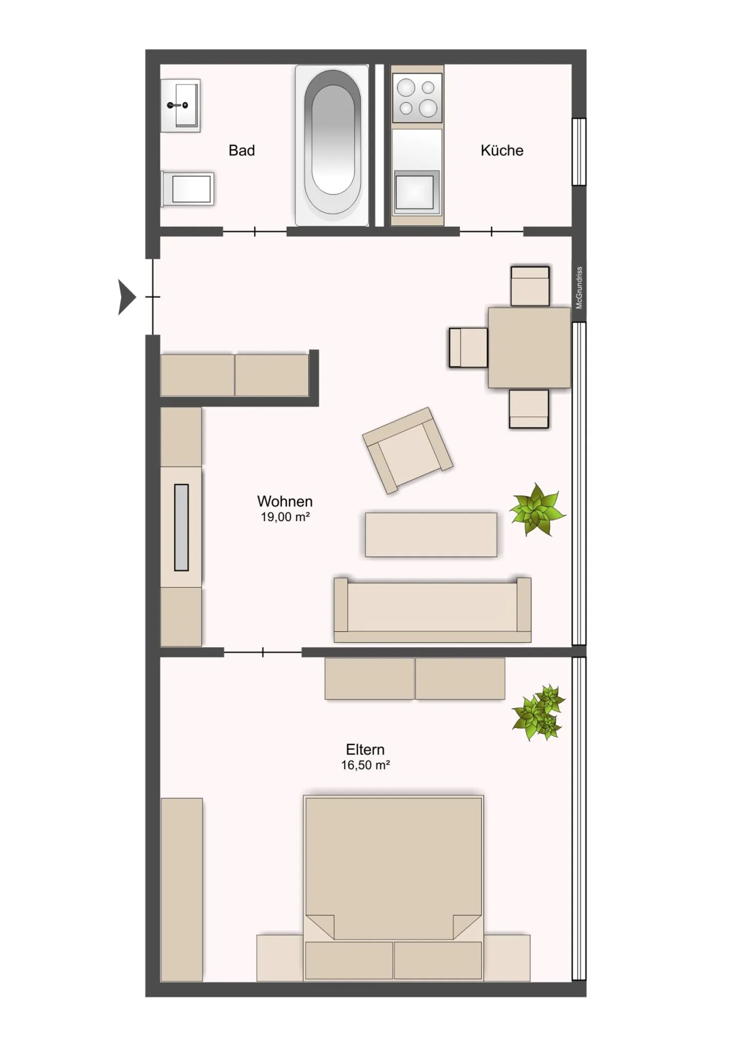 Practical single apartment in a central location - Photo 7 of 7
