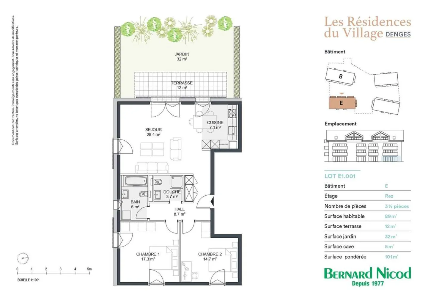 Nouvelle promotion : Appartement de 3.5 pièces avec terrasse et jardin - Photo 10 sur 11