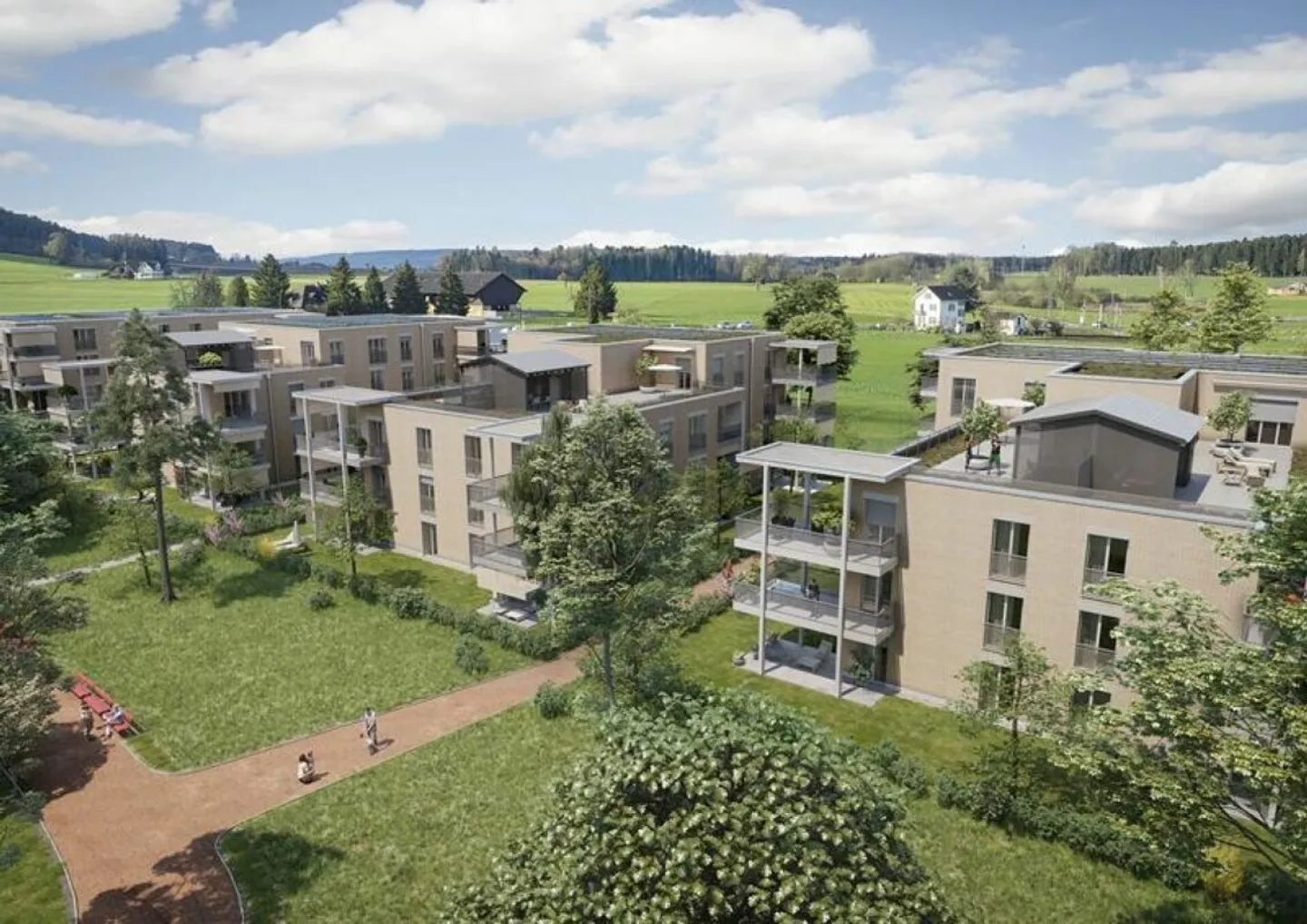 4.5-room ground floor apartment with a view over the adjacent farmland (D 0.5) - Photo 3 of 13