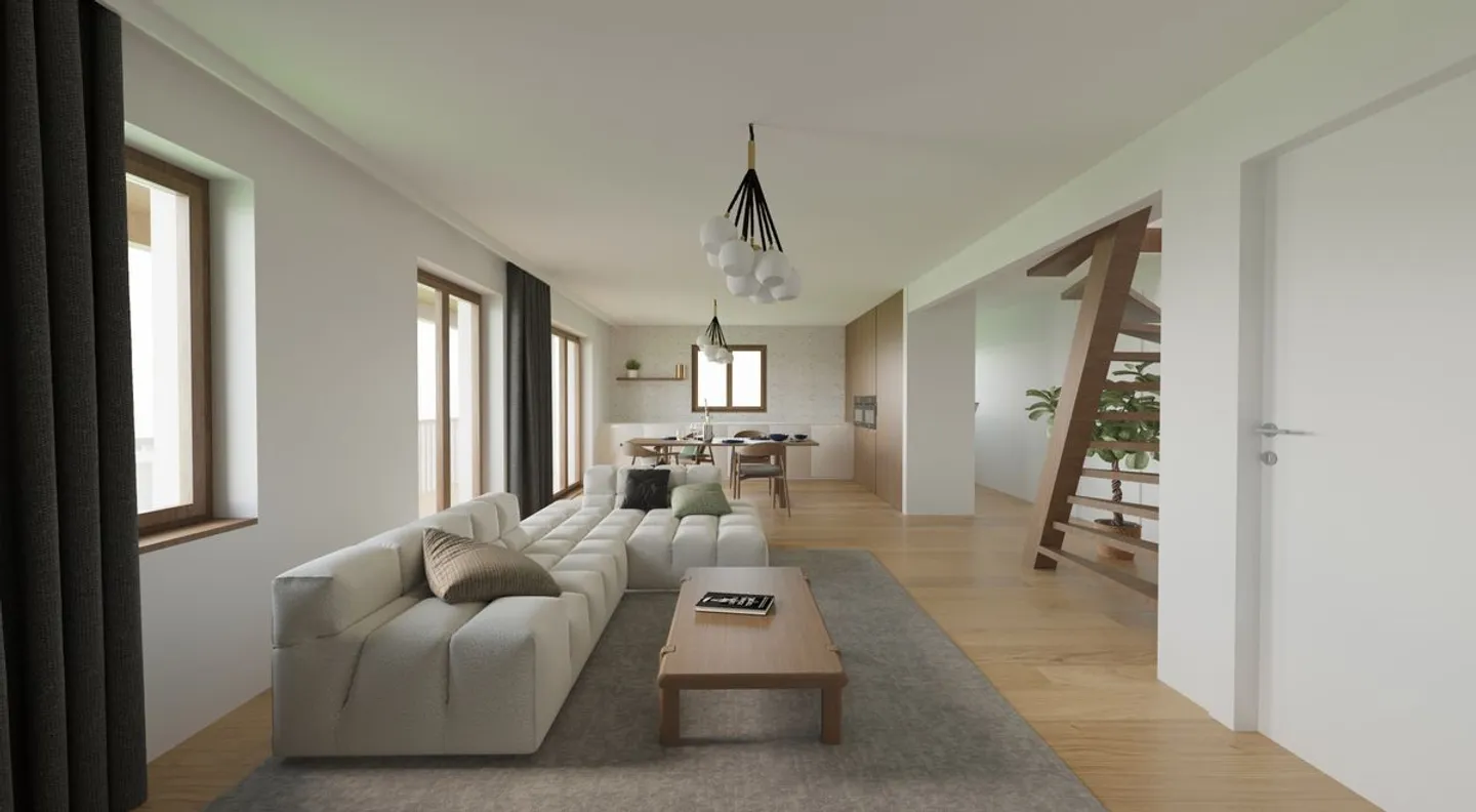 Incantevole duplex ristrutturato di 5,5 locali in un contesto naturale e tranquillo - Foto 3 di 11