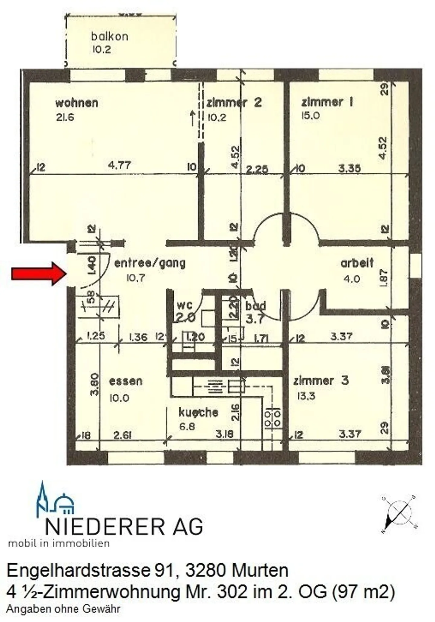 Ruhige 4.5-ZW à 97 m² zuoberst im 2. OG - Photo 13 of 13