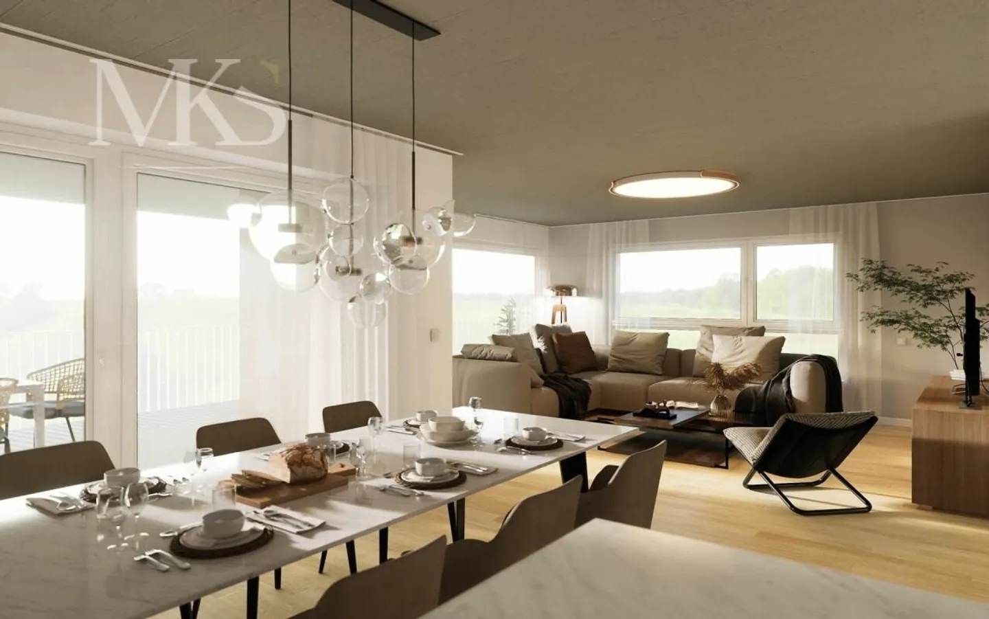 Appartement spacieux de 5,5 pièces dans le nouveau bâtiment à Visp (140 m2 avec 34 m2 de balcon) - Photo 6 sur 16