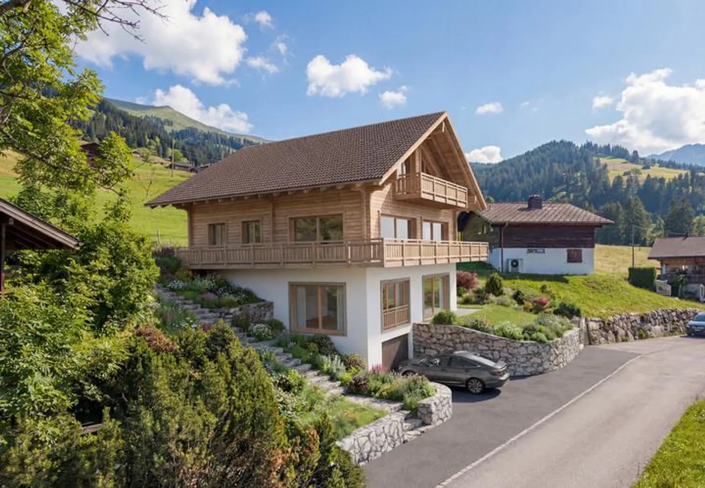 EMPLACEMENT ENSOLEILLÉ À LENK - TERRAIN À BÂTIR DE 747 m² AVEC UN PANORAMA MONTAGNEUX DE RÊVE - Photo 2 sur 9
