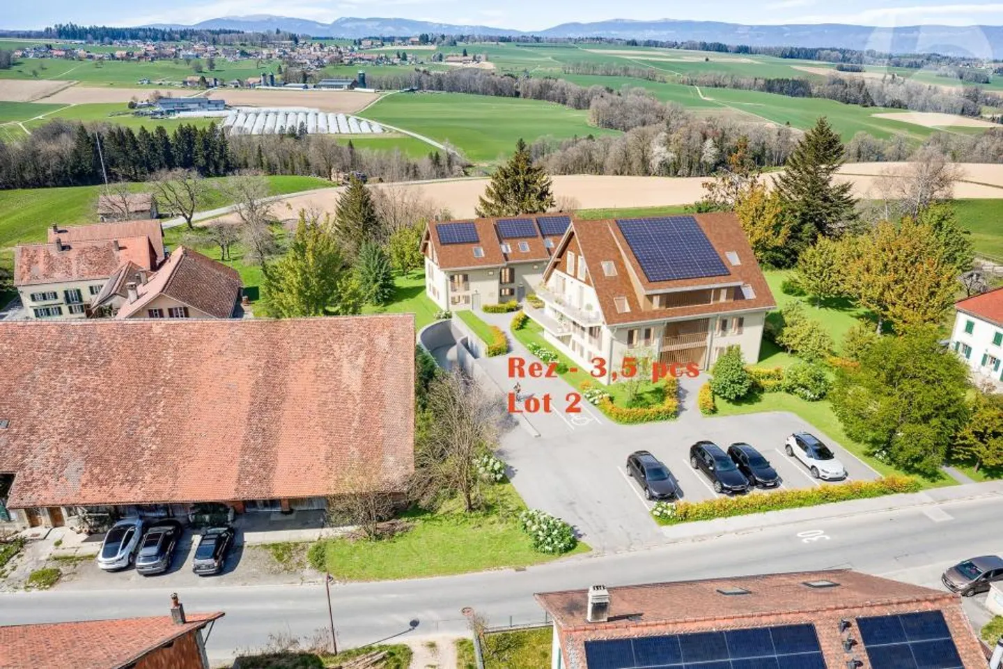 Verkauf nach Plan - Los 2 - A Rueyres, 3,5-Zimmer-Wohnung mit Südwestausrichtung und Eckgarten, 1 km von Bercher und dem LEB-Bahnhof - Foto 8 von 9