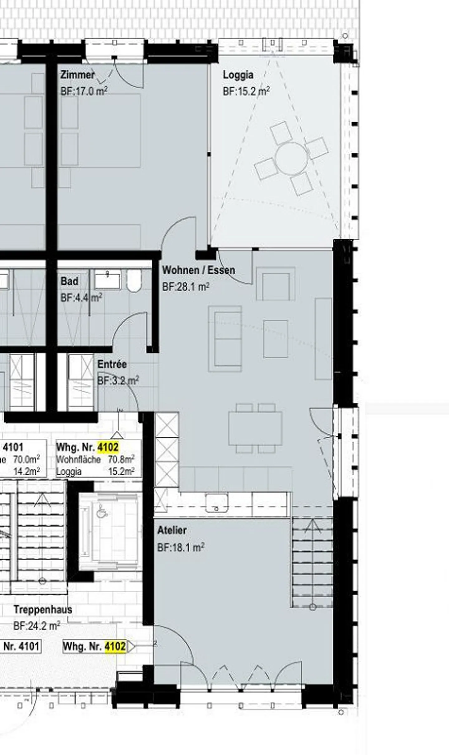Appartement atelier lumineux de 3.5 pièces avec loggia - Photo 8 sur 8