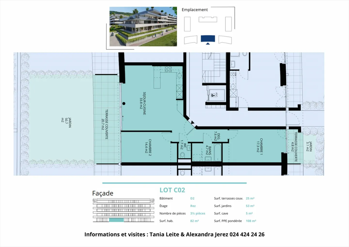 Wunderschöne 3,5-Zimmer-Wohnung mit überdachten Terrassen, Gärten und Seeblick - Foto 13 von 13