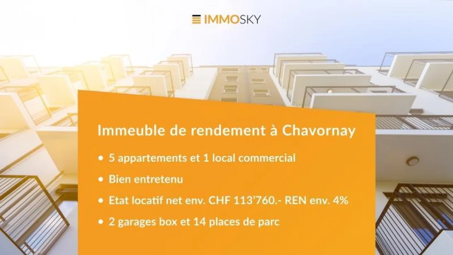Immeuble à Chavornay (REN env. 4%) - Photo 1 sur 2