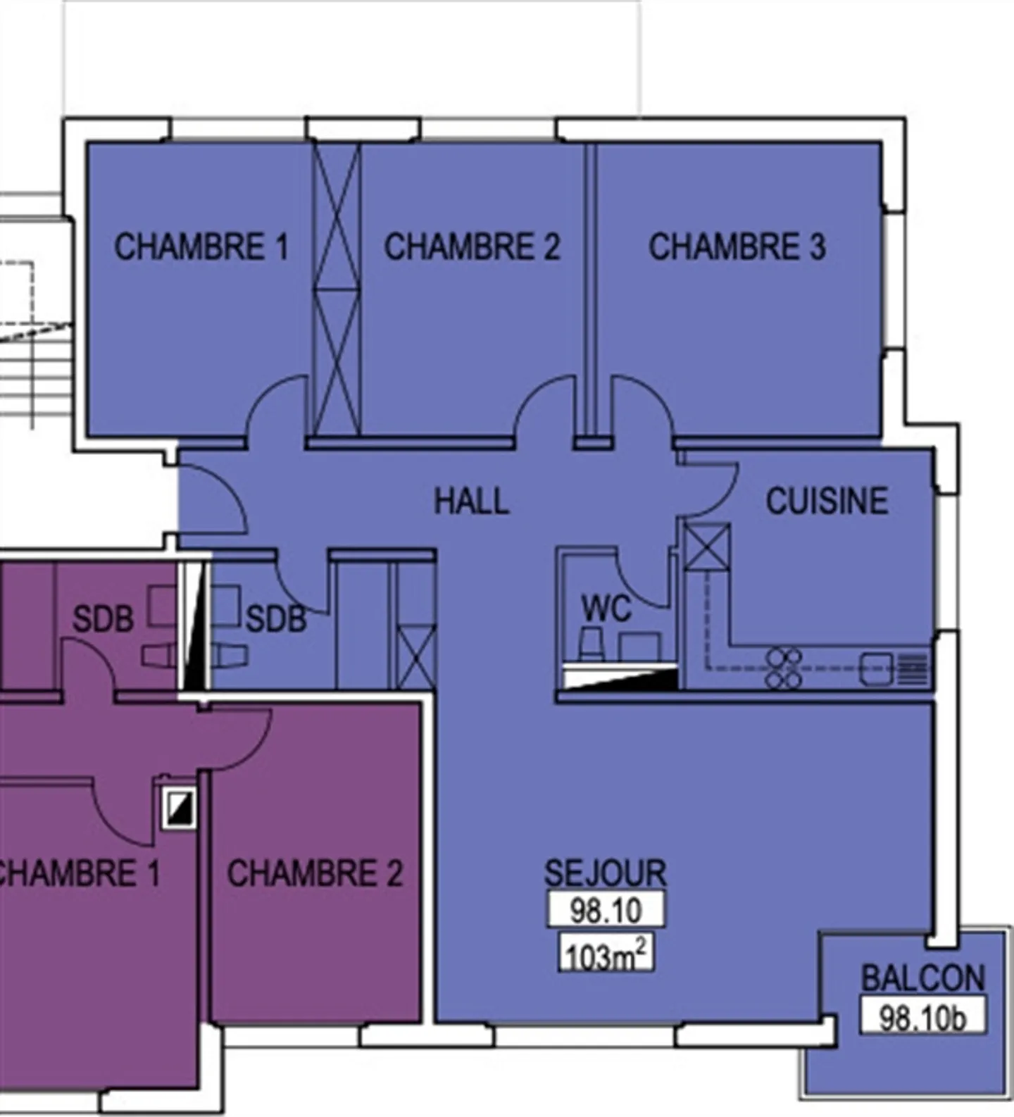 À Tafers, à 500 m de l'HFR, 2 appartements avec 4,5 + garage souterrain - Photo 2 sur 2