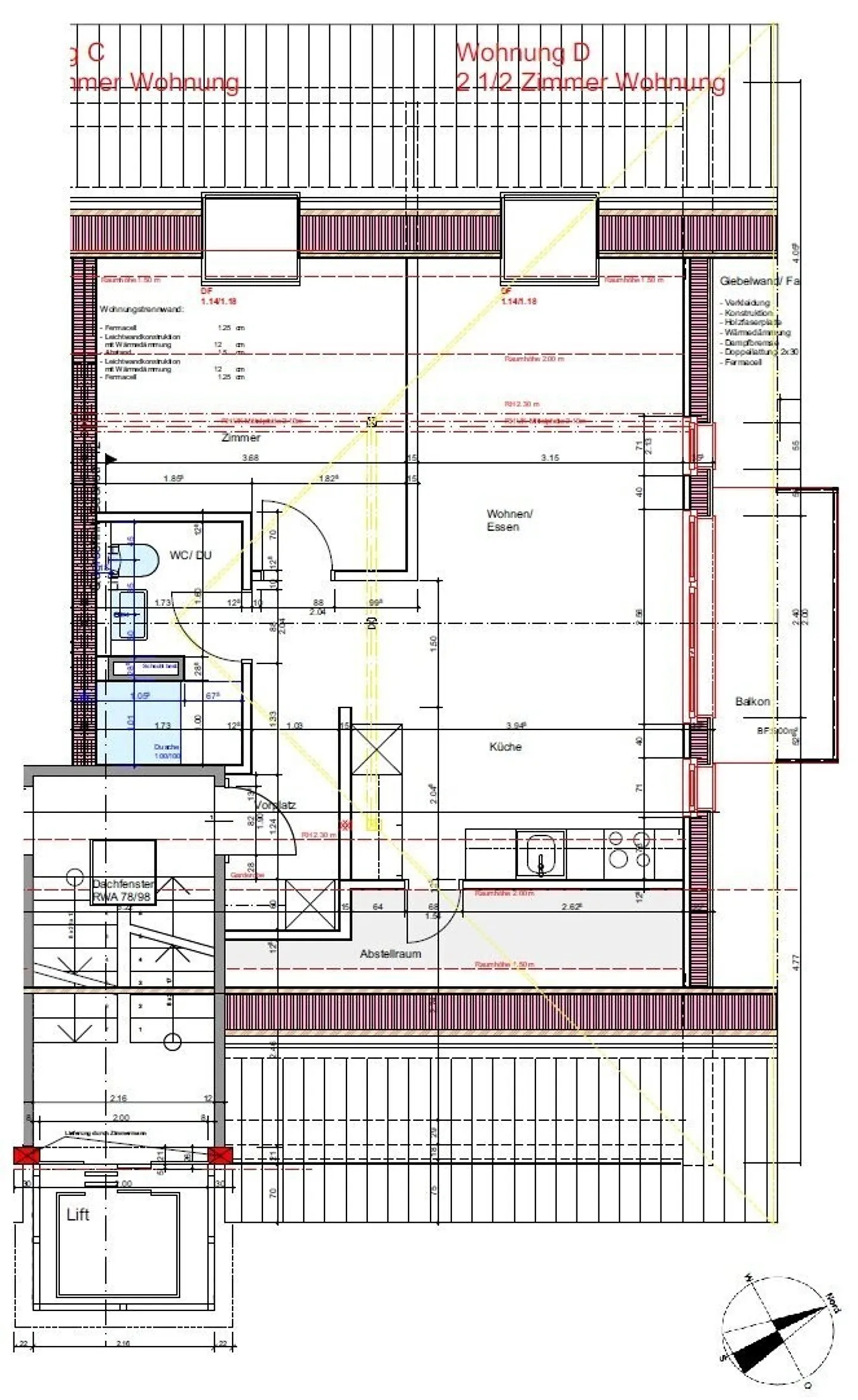 Superbe appartement de 2,5 pièces au dernier étage / 4ème étage de 47 m² avec balcon - Photo 11 sur 11