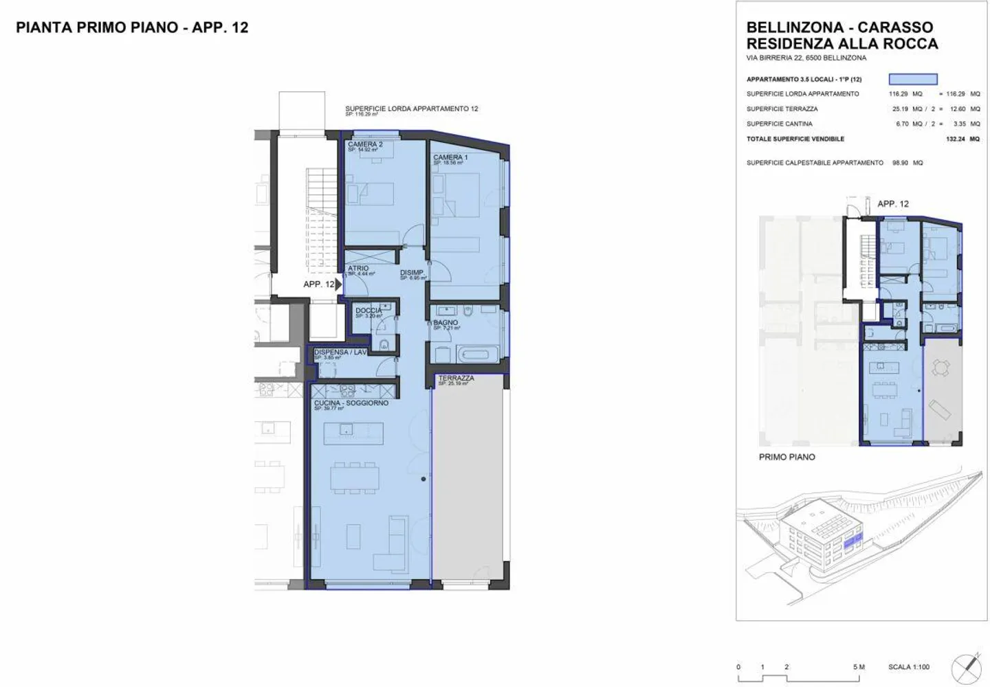Residence Alla Rocca - App. 4 First Floor - 3.5 Rooms - Photo 10 of 14