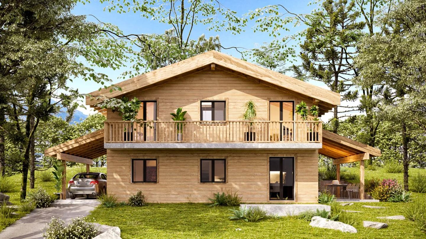 Chalet familial individuel de 4,5 pièces. - Foto 1 di 13