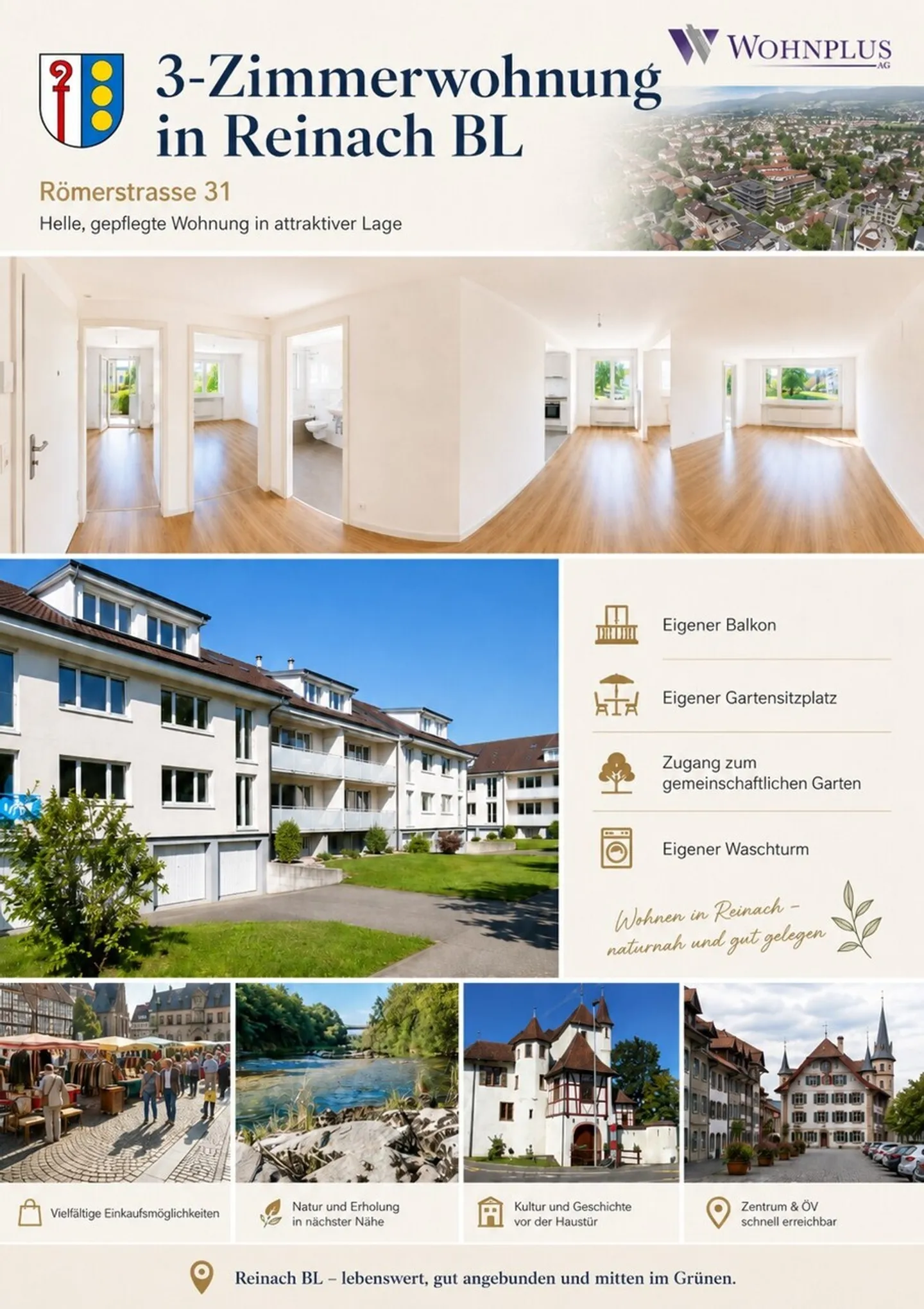 Helle 3-Zimmer-Wohnung mit Garten - Foto 1 von 13