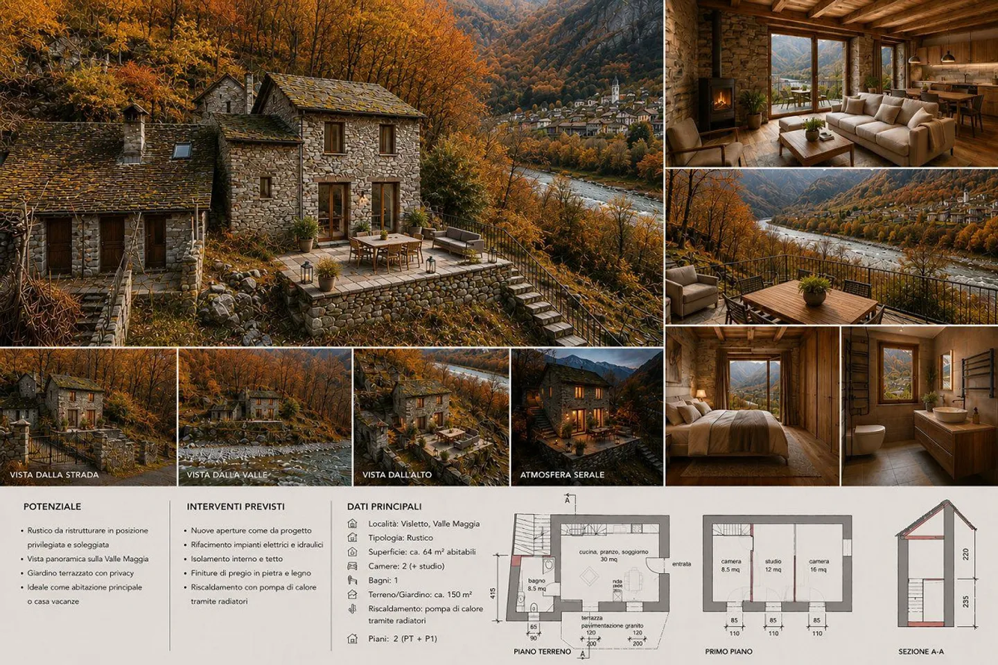 Rustique avec vue sur le Maggiatal – Un refuge tessinois authentique avec un grand potentiel - Photo 3 sur 12