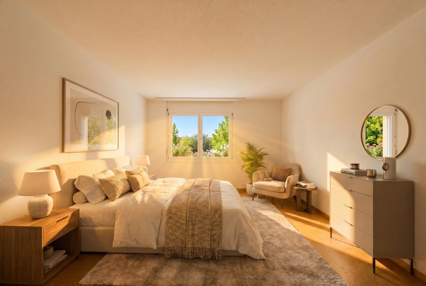 Charmant appartement de 3,5 pièces avec terrasse de jardin et jardin privé à Samstagern - Photo 7 sur 11