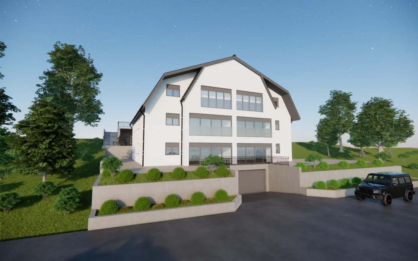 Appartamento attico 4.5 locali con giardino d'inverno e vista libera - nuova costruzione a Rothenfluh (BL) - Foto 3 di 12