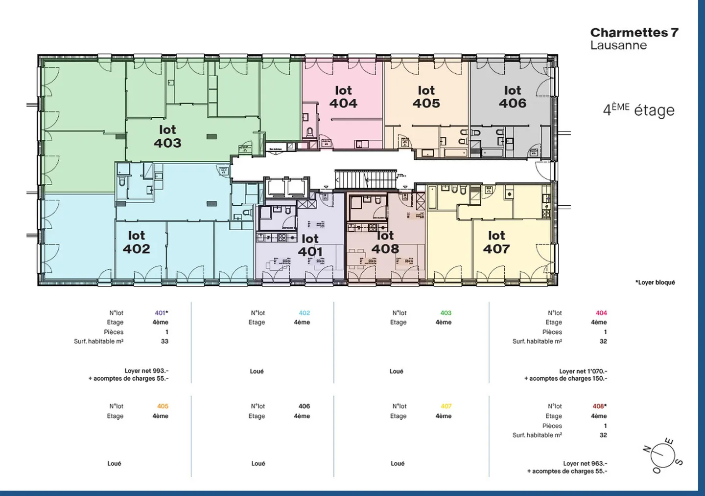 7 renovierte Büros zu vermieten, von 32m2 bis 119m2, im Herzen von Lausanne - Foto 6 von 6