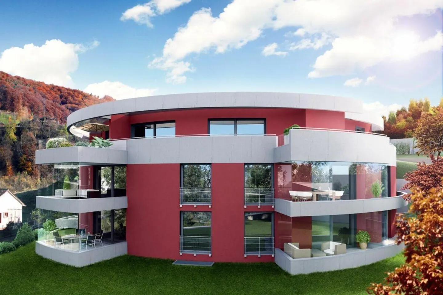 Luxurious 3.5-room apartment with winter garden and 50 m2 lawn and view - Photo 1 of 8