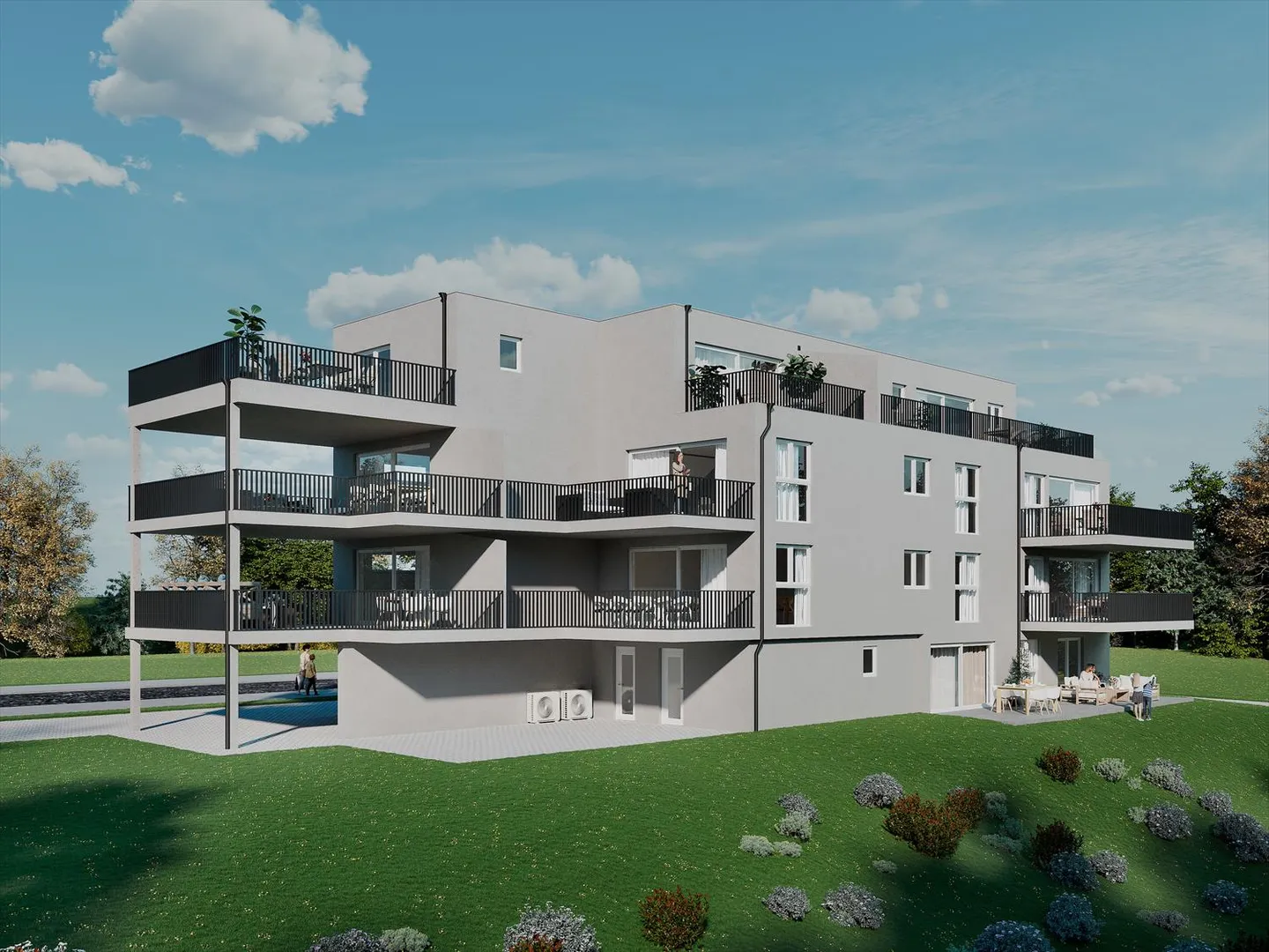 Modern 3.5-room attic apartment with 2 balconies in Attalens - Photo 3 of 7