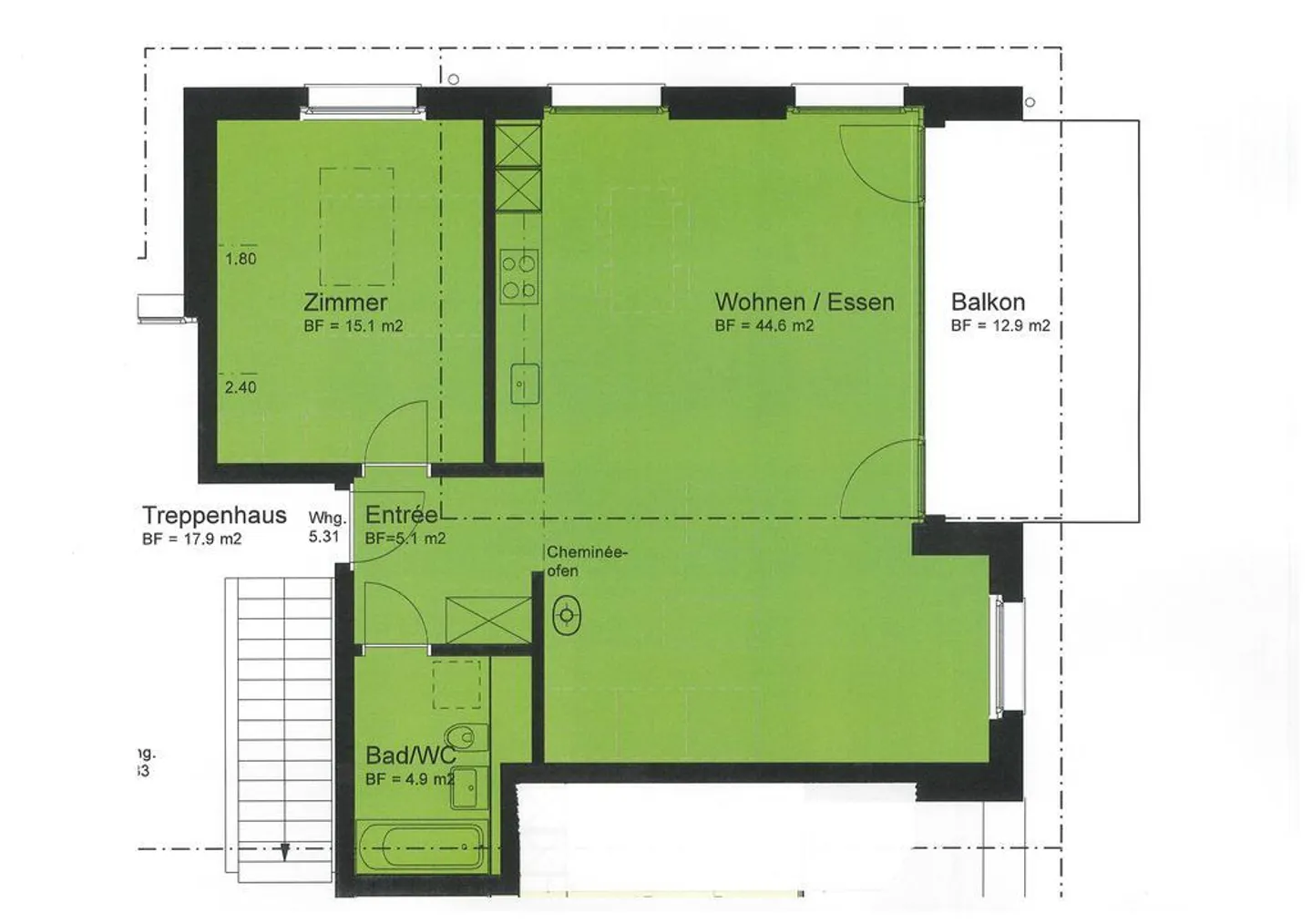 Moderno attico con grande balcone e stufa svedese - Foto 9 di 9