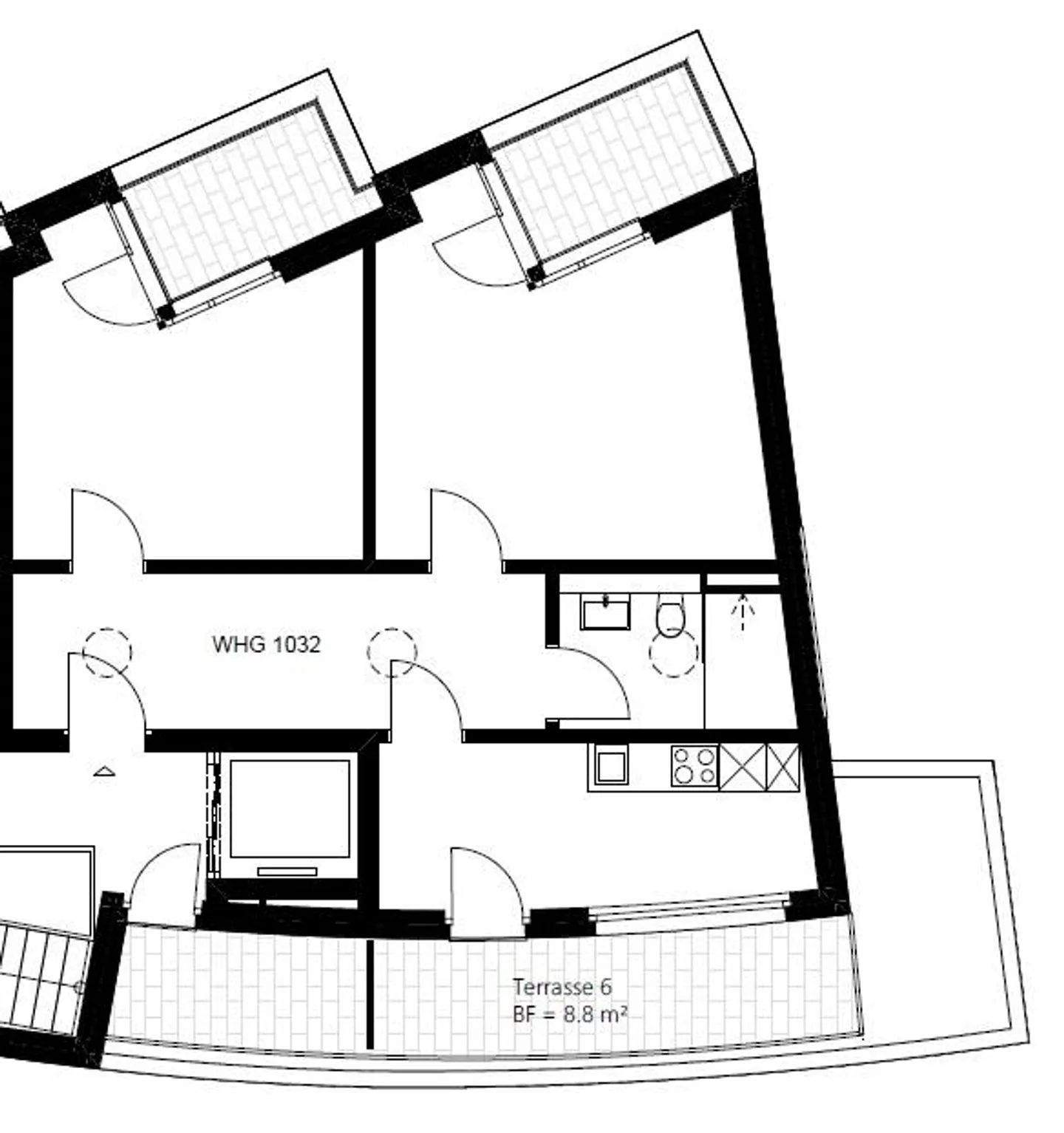 Moderno appartamento attico con 2 camere da letto con terrazza e 2 balconi - Foto 6 di 7