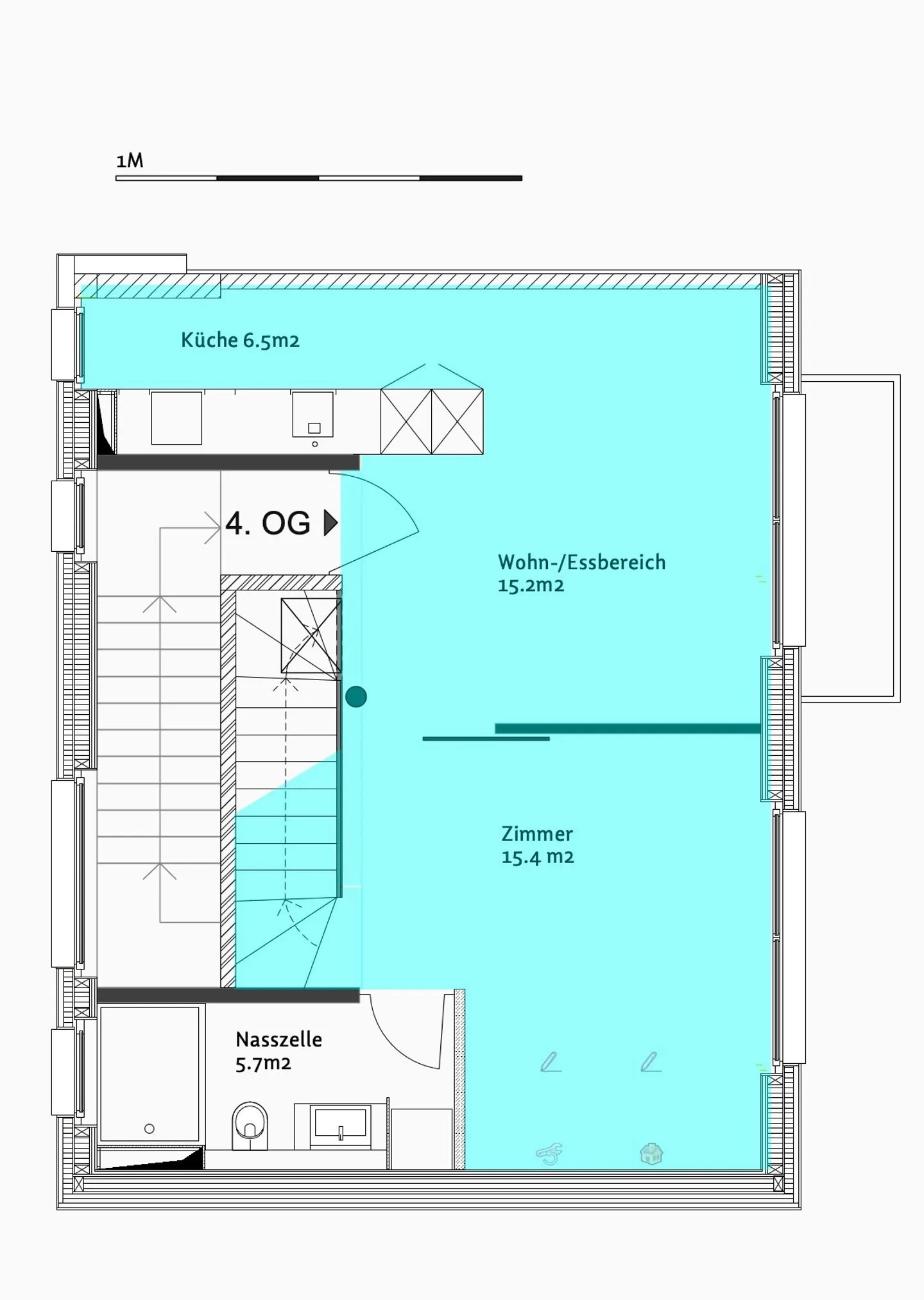 Appartement moderne 3,5 pièces avec balcon à Zurich - Photo 3 sur 9