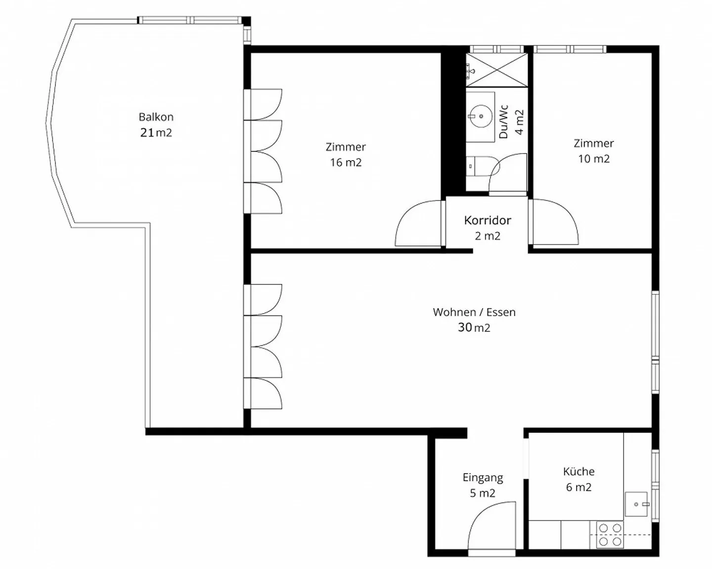 Appartamento 3.5 locali con grande balcone in una posizione tranquilla e centrale - Foto 4 di 12