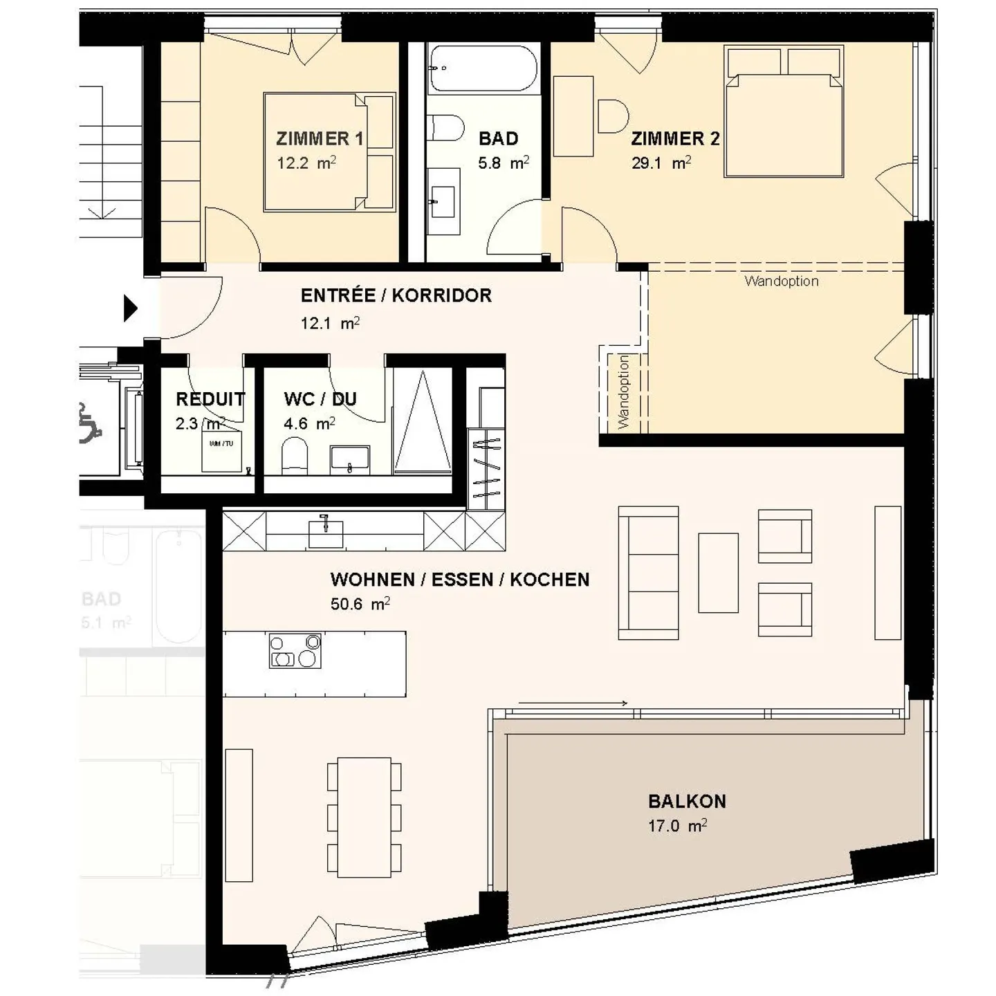 H6.1 I Premium 3.5-room apartment on the 6th floor with a wide view directly on the Aare - Photo 6 of 7