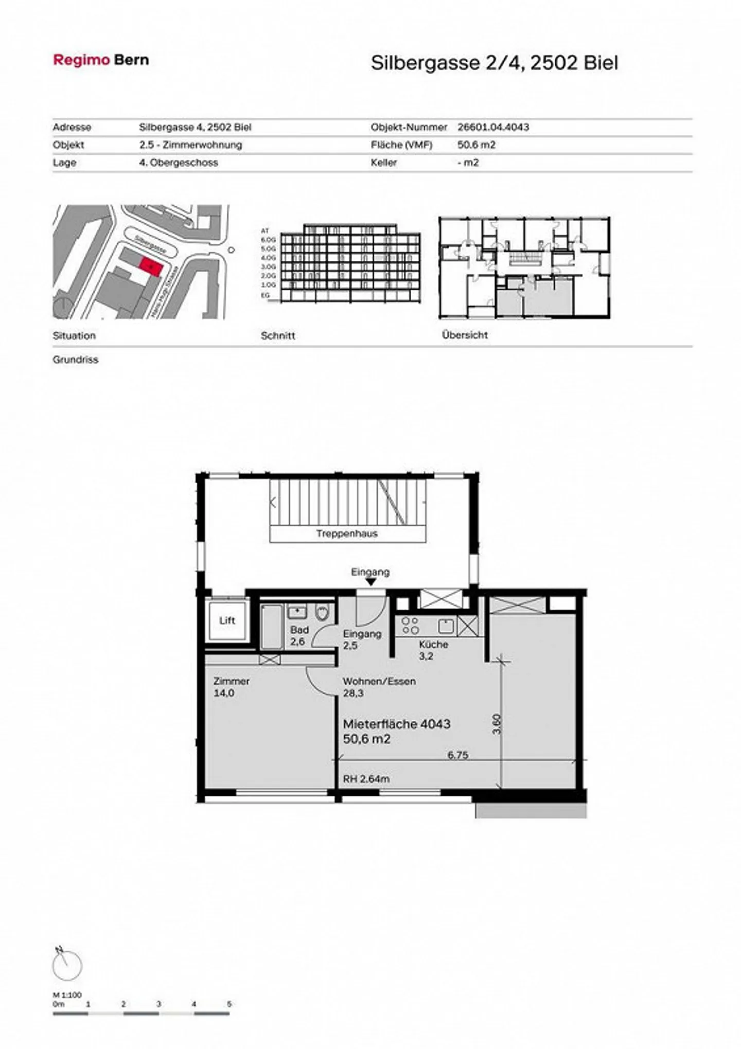 Wohnung im Zentrum von Biel - Foto 6 von 7