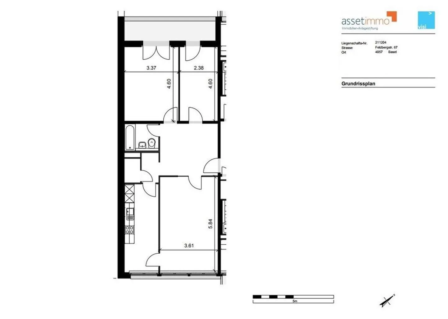 Spacious 3.5-room apartment in Kleinbasel - Photo 8 of 8
