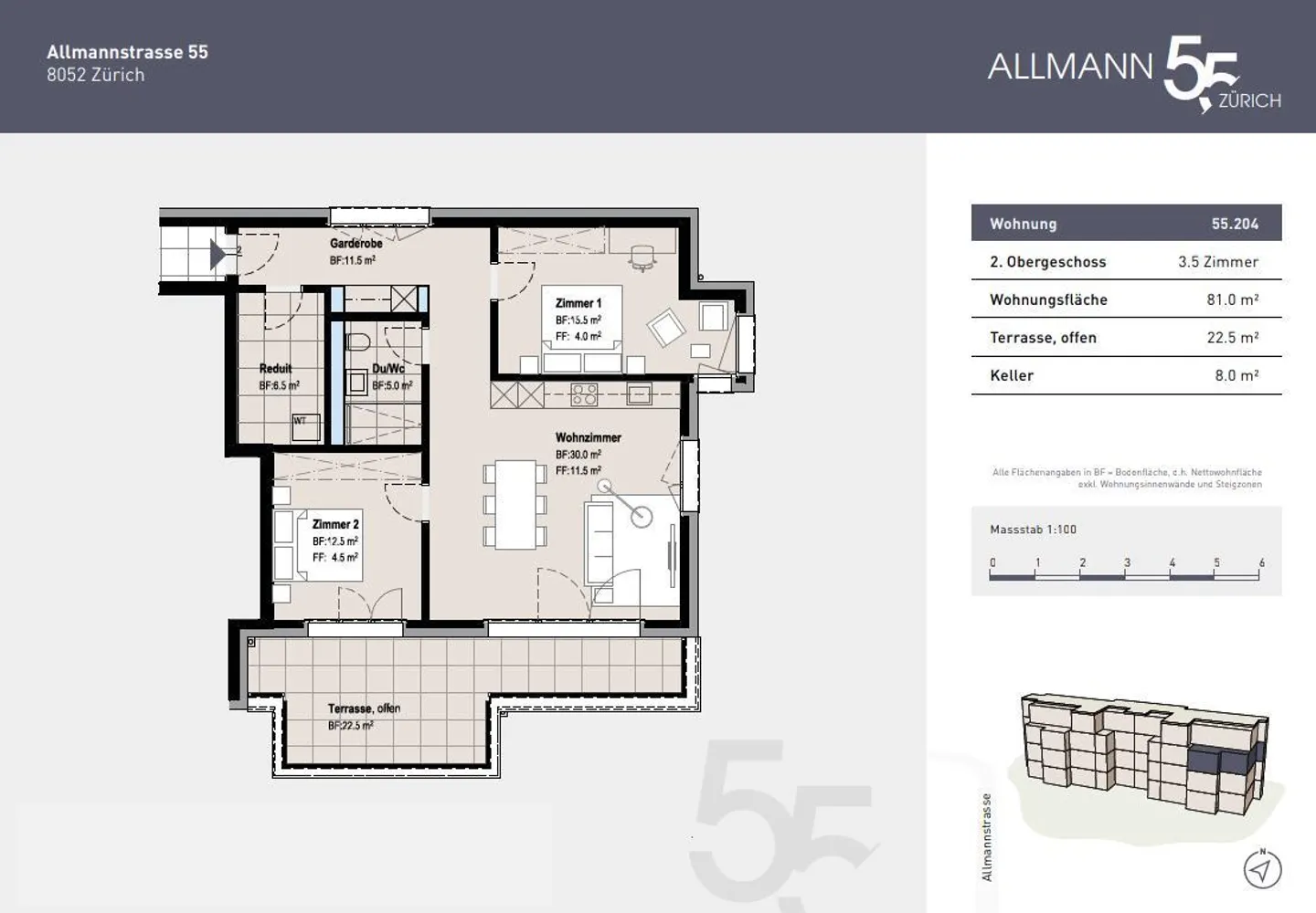 Appartement 3.5 pièces à Zurich - Emménagez et voyez le nouveau parc grandir - Photo 8 sur 8