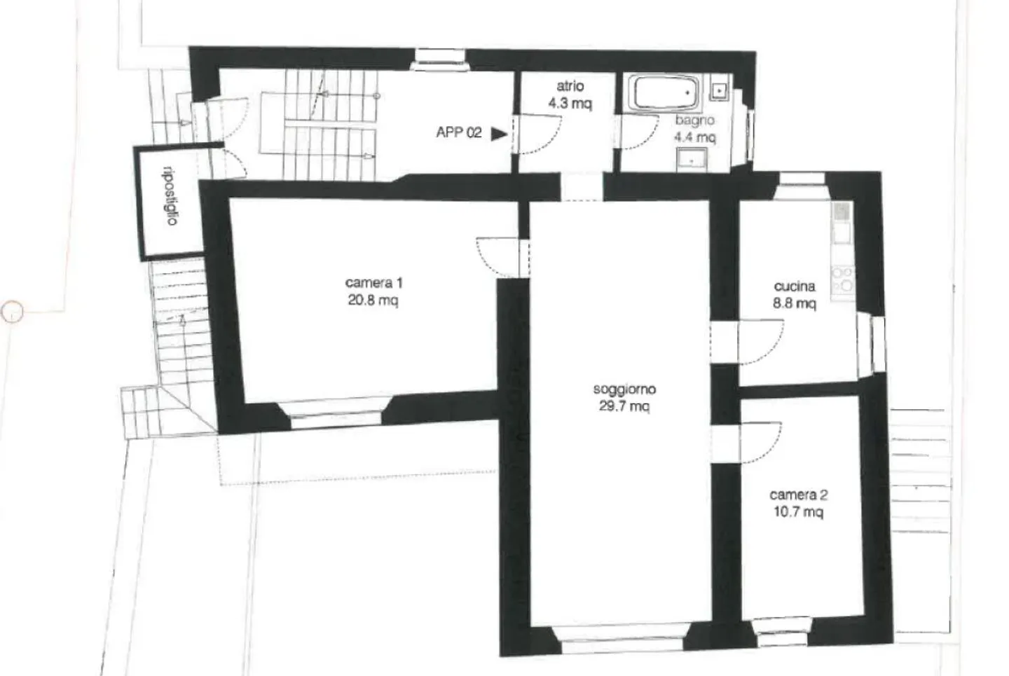 Splendide appartement de 3.5 pièces au 1er étage au cœur de Tegna - Photo 12 sur 12