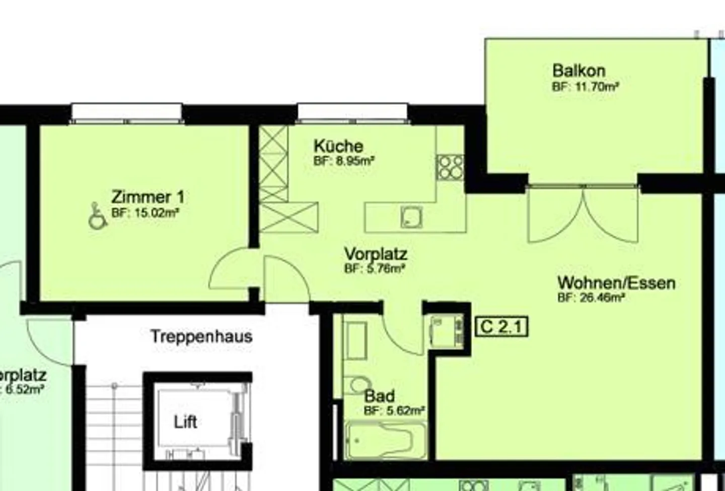 Appartamento moderno di 2,5 stanze con balcone ad Allschwil - Foto 12 di 12