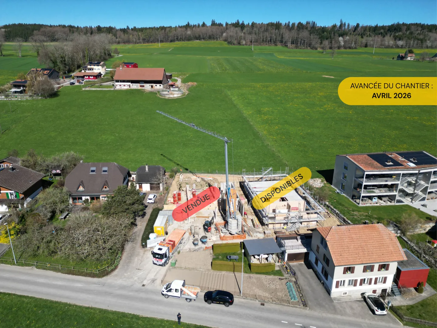 Angrenzende Villa 5.5 Zimmer in Lussy FR - Foto 1 von 13