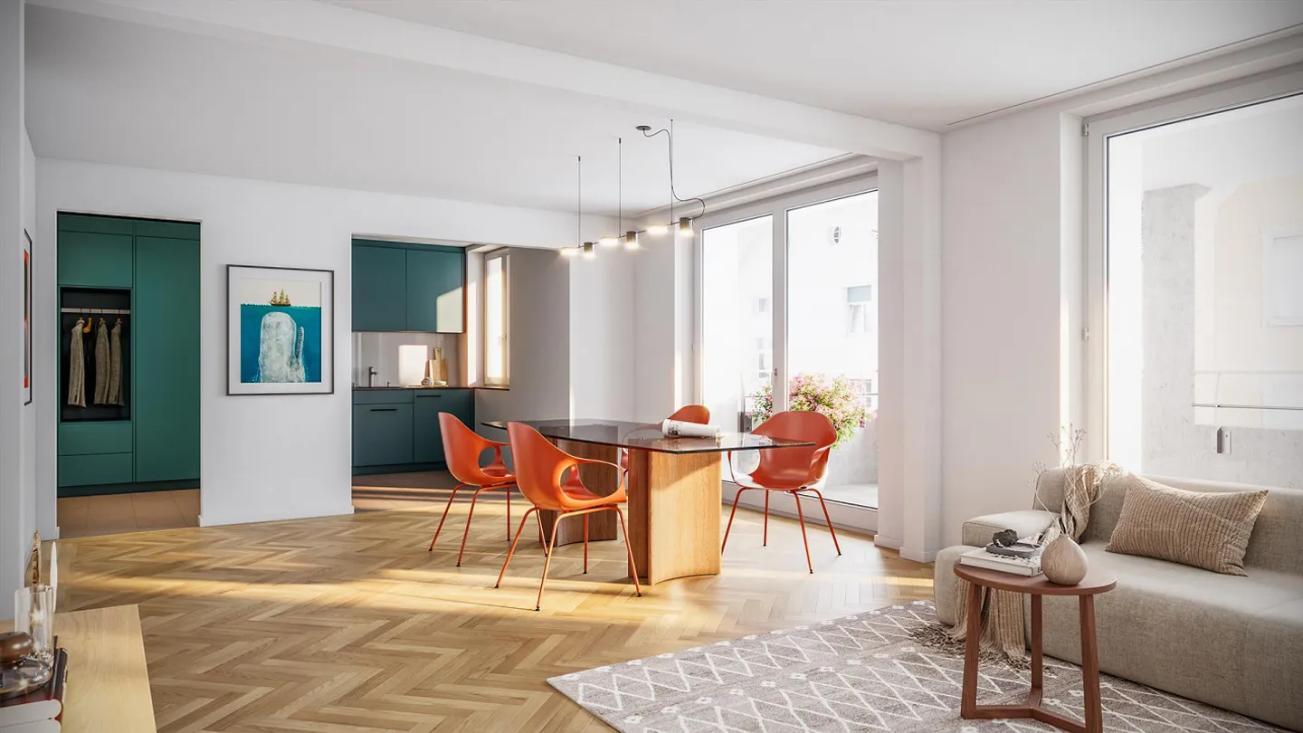Prima locazione, appartamento esclusivo di 3,5 stanze in uno standard di alta qualità - Foto 1 di 4